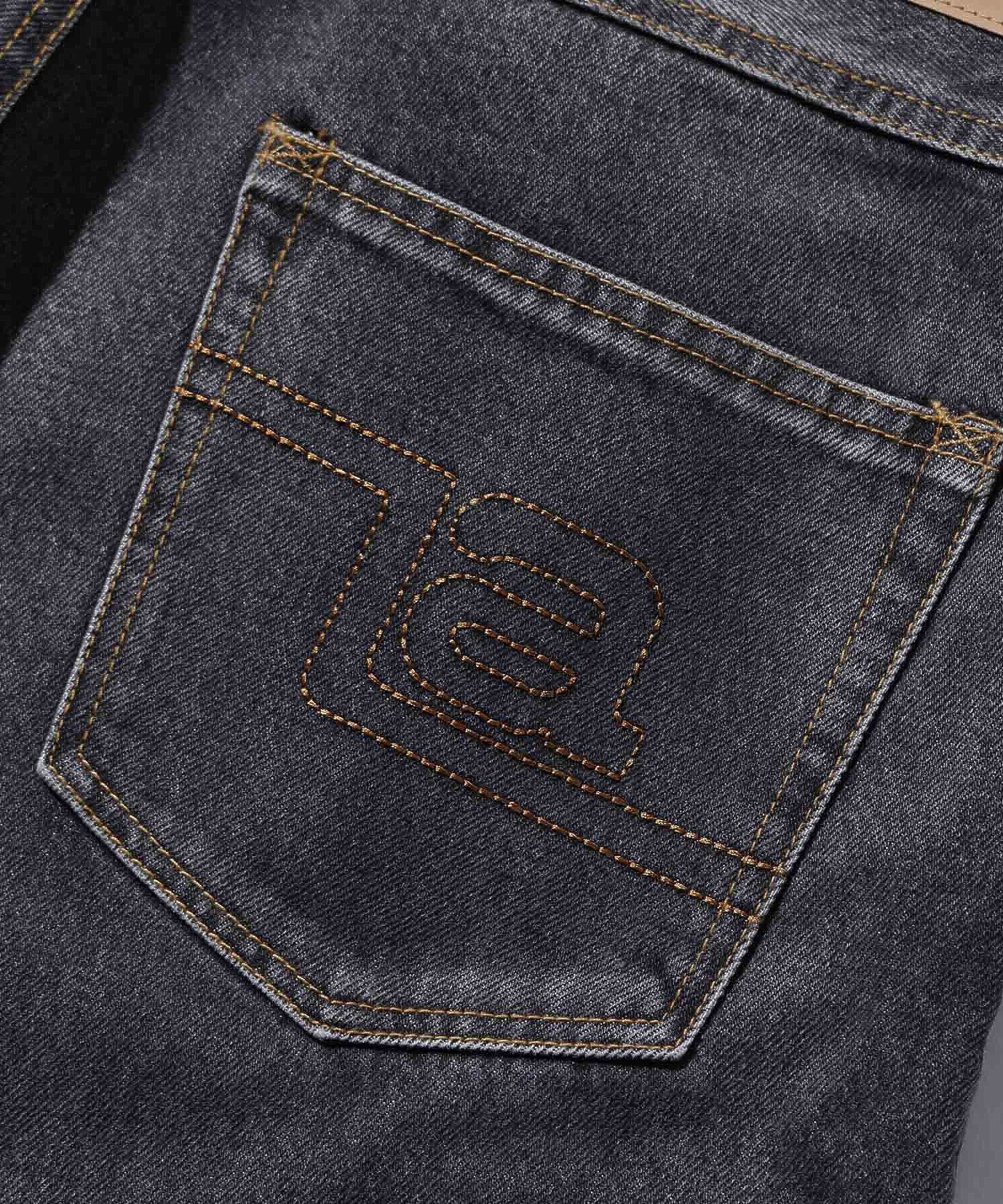 LA STITCH WIDE LEG DENIM PANTS
