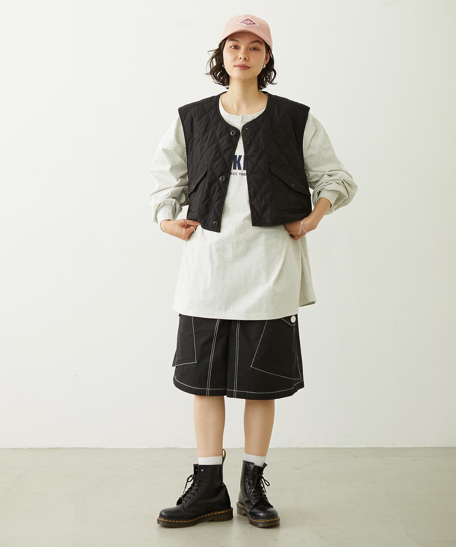 HENLEY NECK BIG L/S TOP