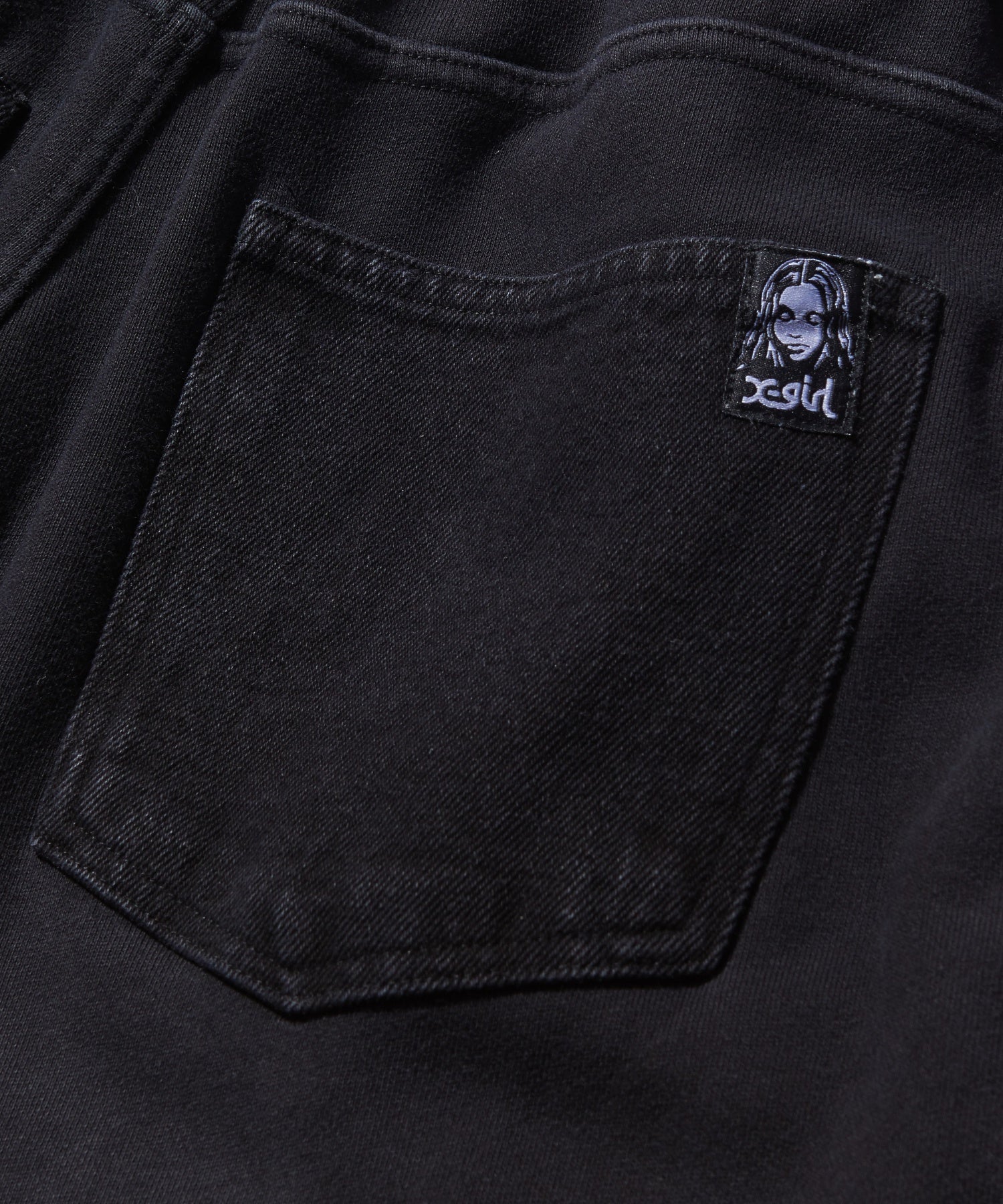 DENIM PANELED WIDE BAGGY SWEATPANTS