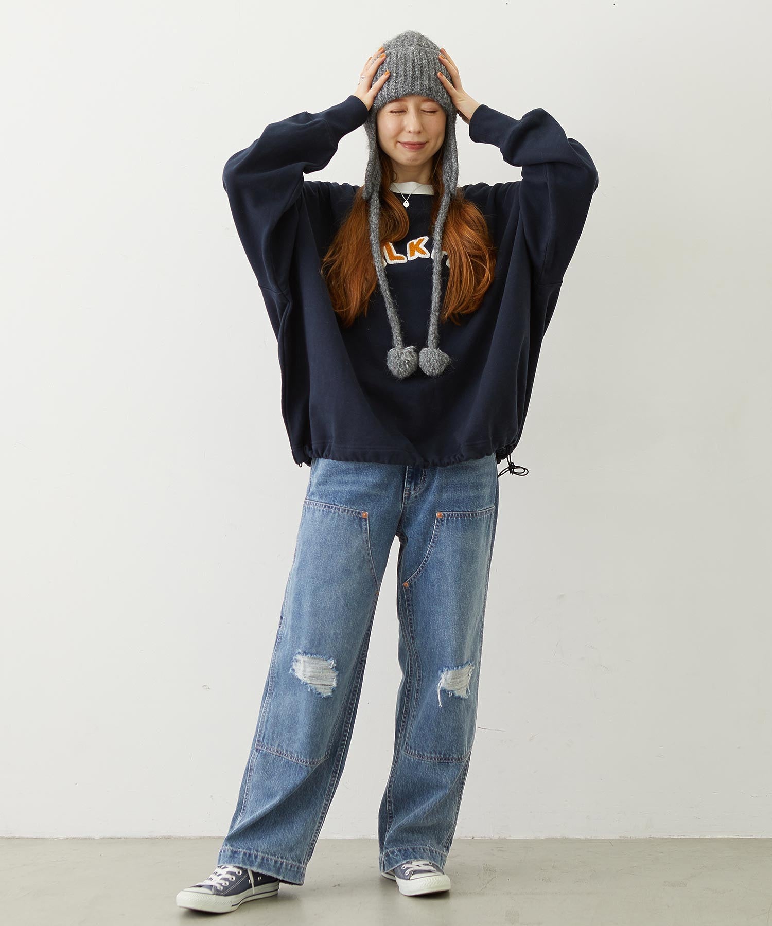EAR FLAP KNIT CAP