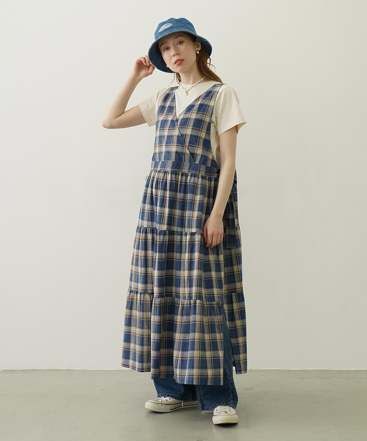 APRON TIERED DRESS