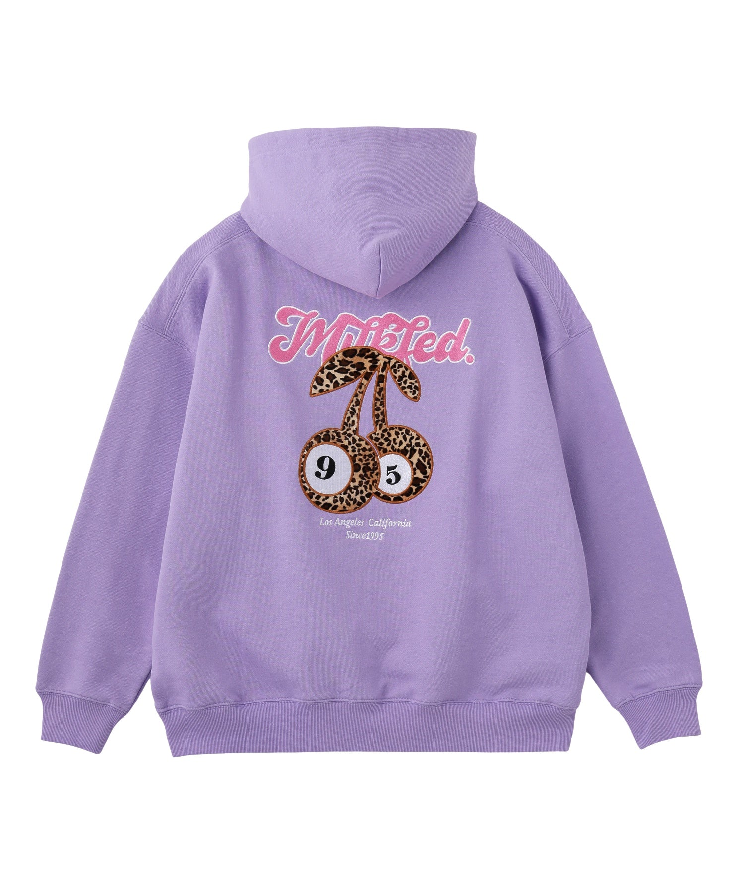 LEOPARD PRINT CHERRY PATCH SWEAT HOODIE