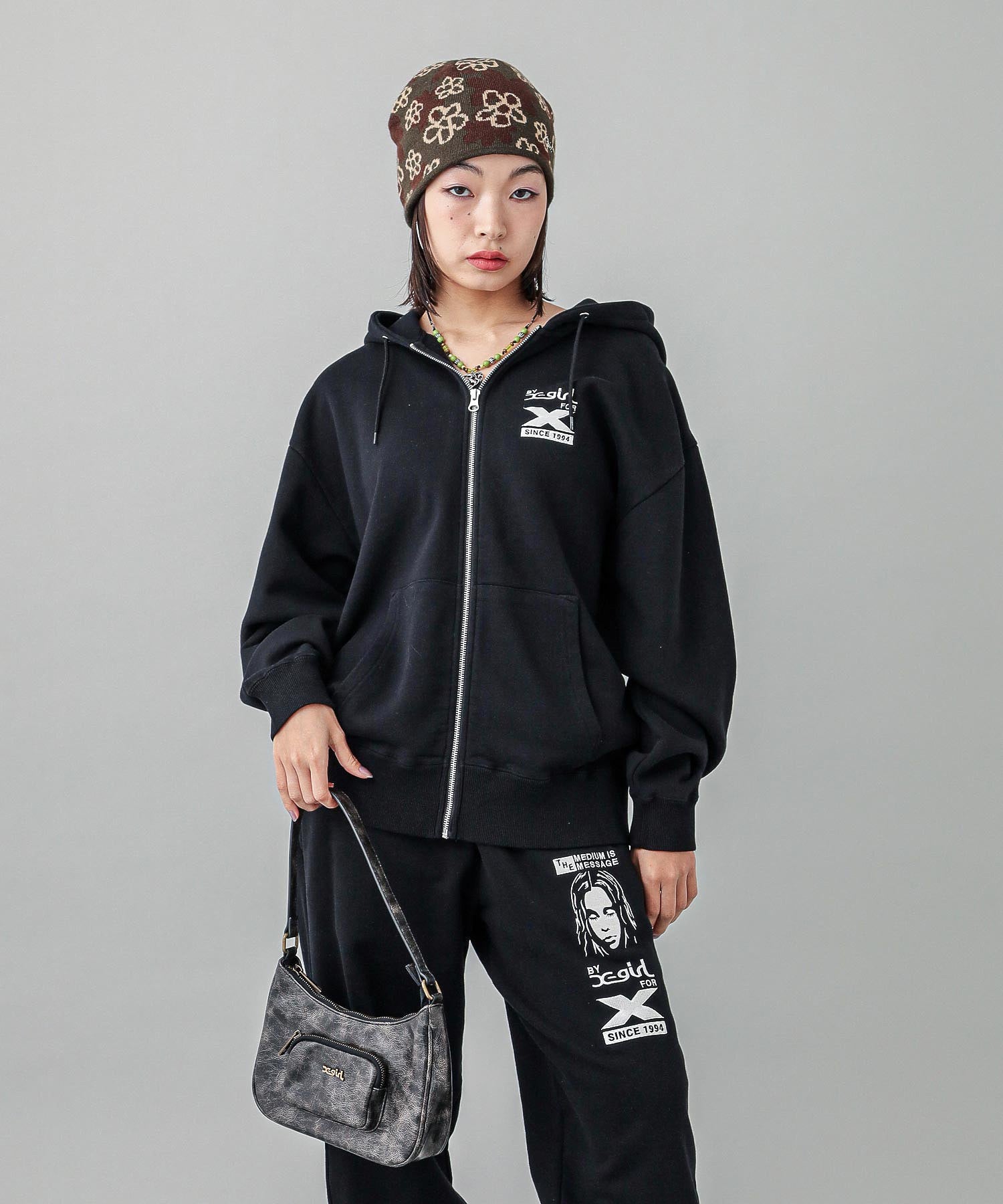 BY X-GIRL FOR X ZIP UP SWEAT HOODIE