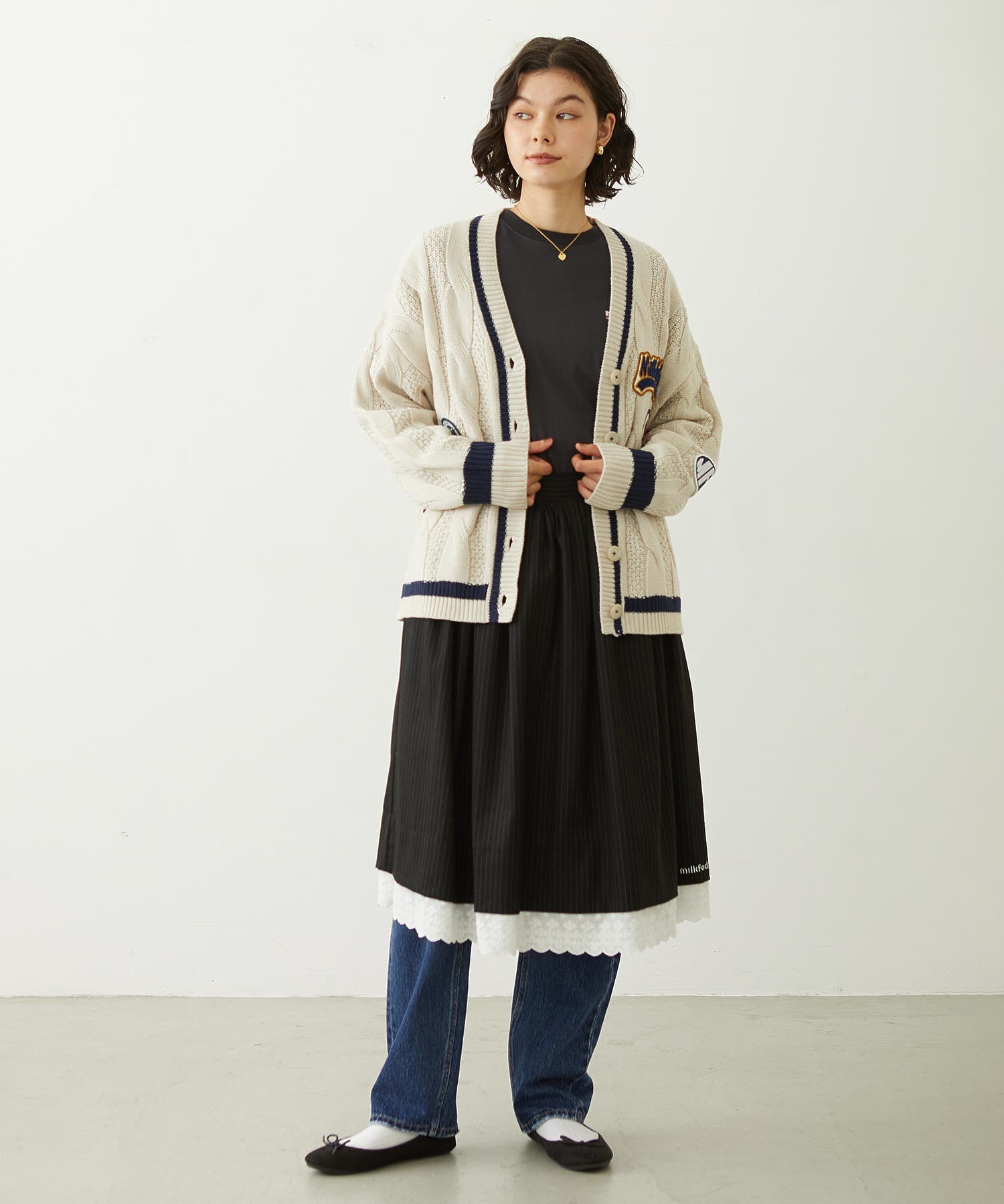 CRICKET KNIT PATCH CARDIGAN