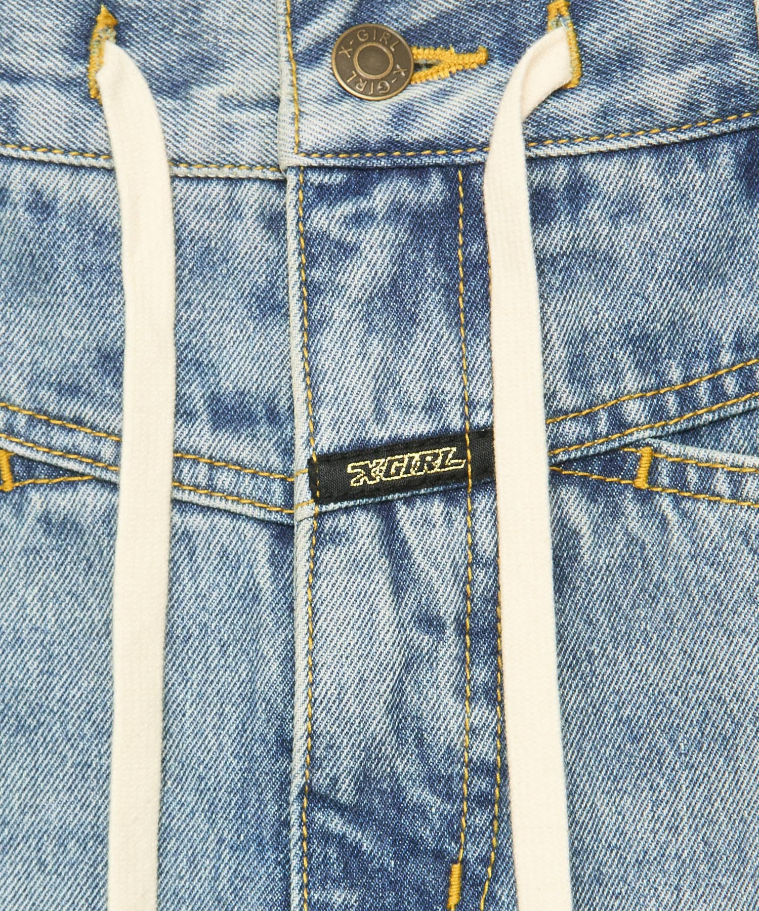 DRAWSTRING DENIM PANTS