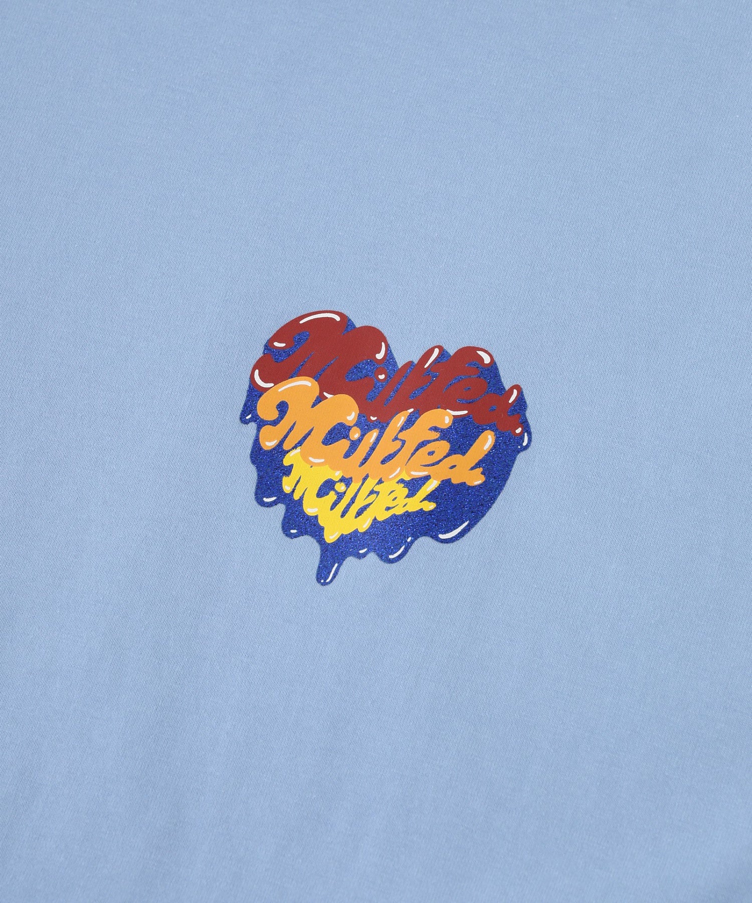 MELTY GLITTER HEART WIDE S/S TEE