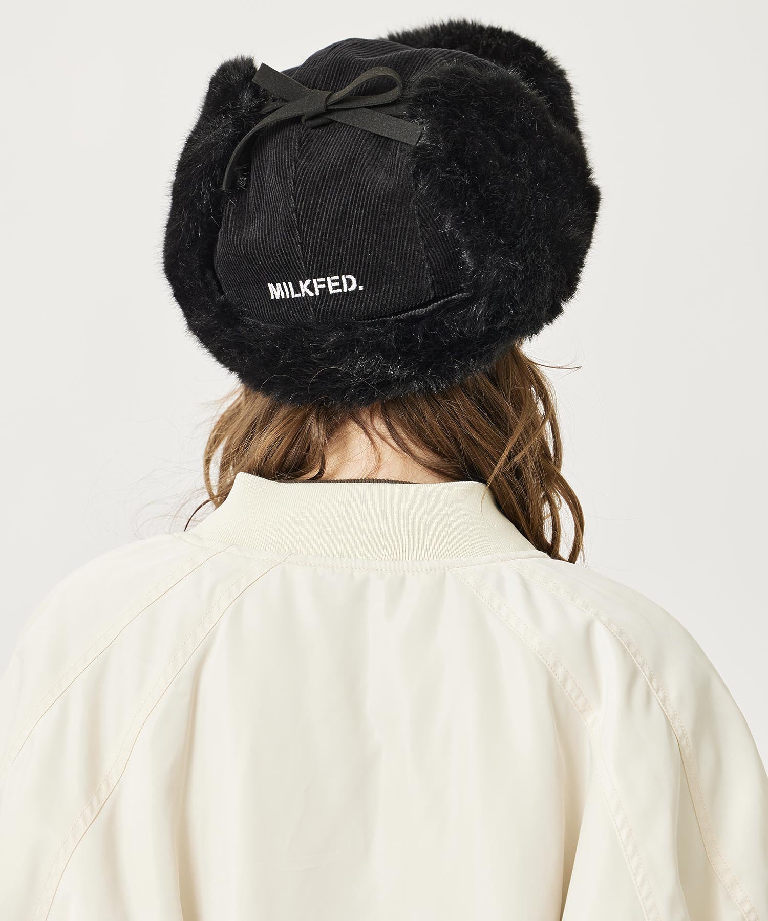 FAUX FUR FLIGHT HAT MILKFED.