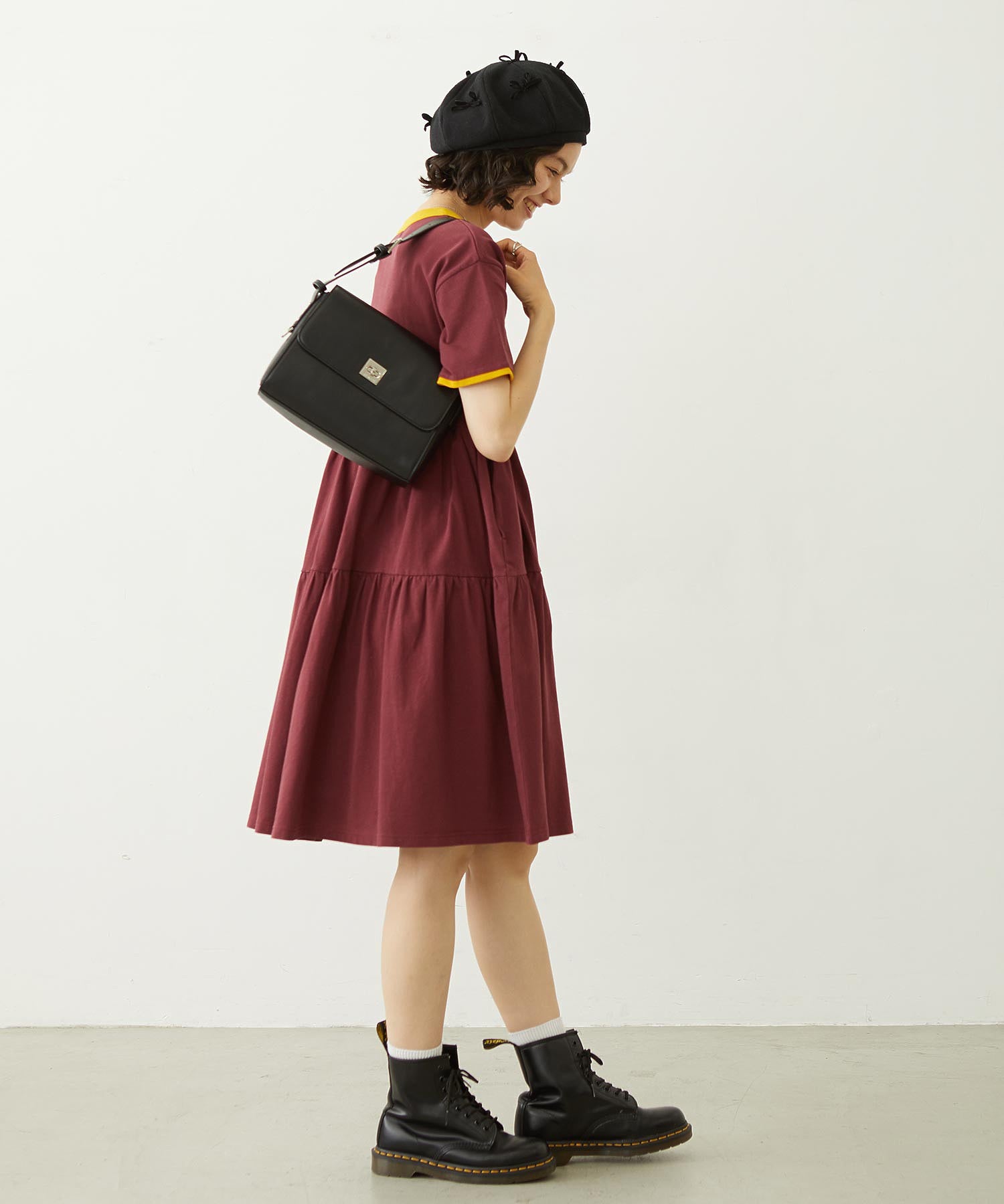 BAR LOGO TIERED DRESS