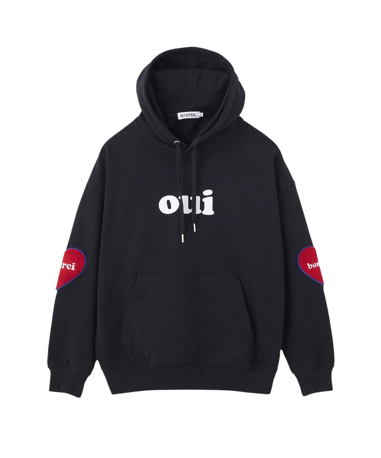 HEART ELBOW PATCH SWEAT HOODIE