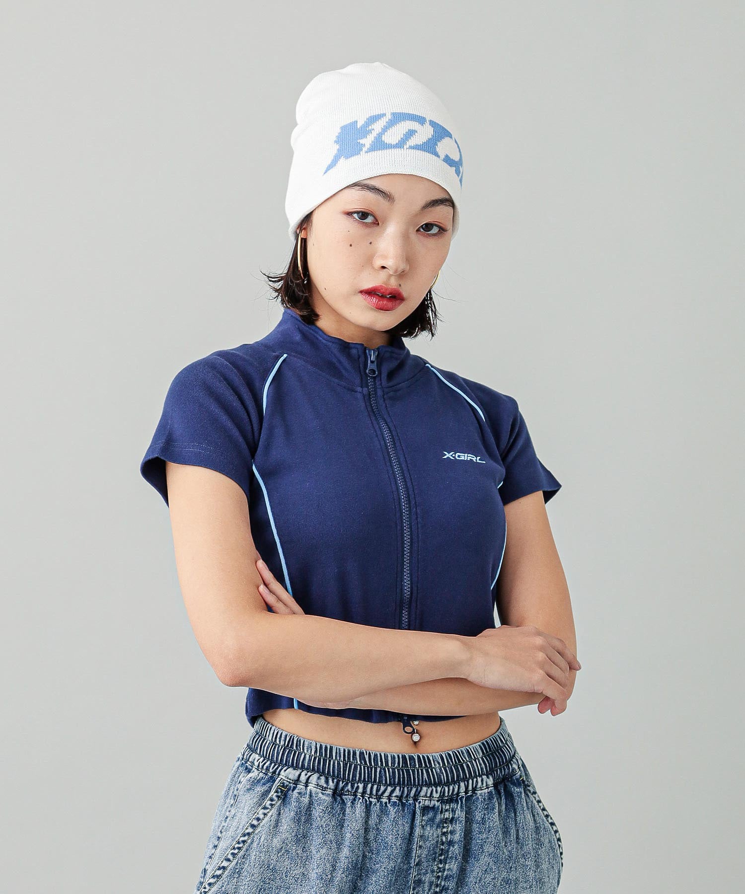 RACING ZIP UP TOP