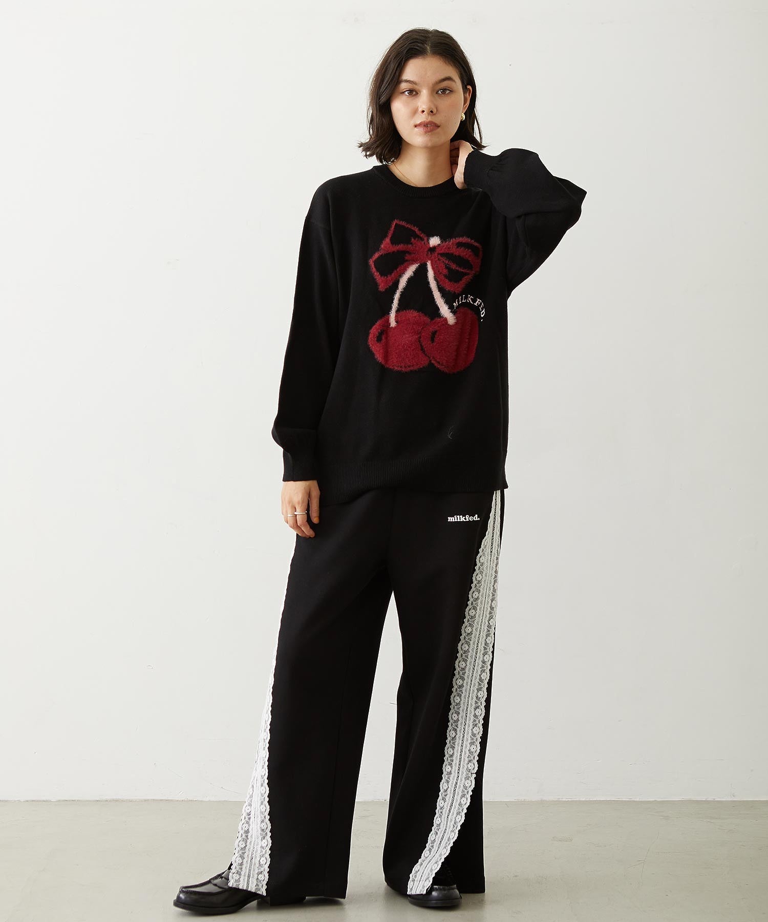 CHERRY LOGO KNIT TOP