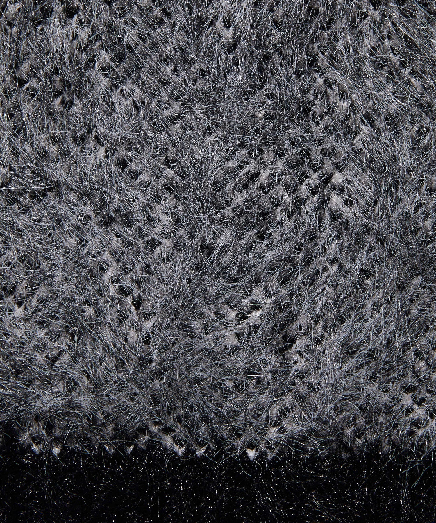 GAME SHIRT JACQUARD SHAGGY KNIT TOP