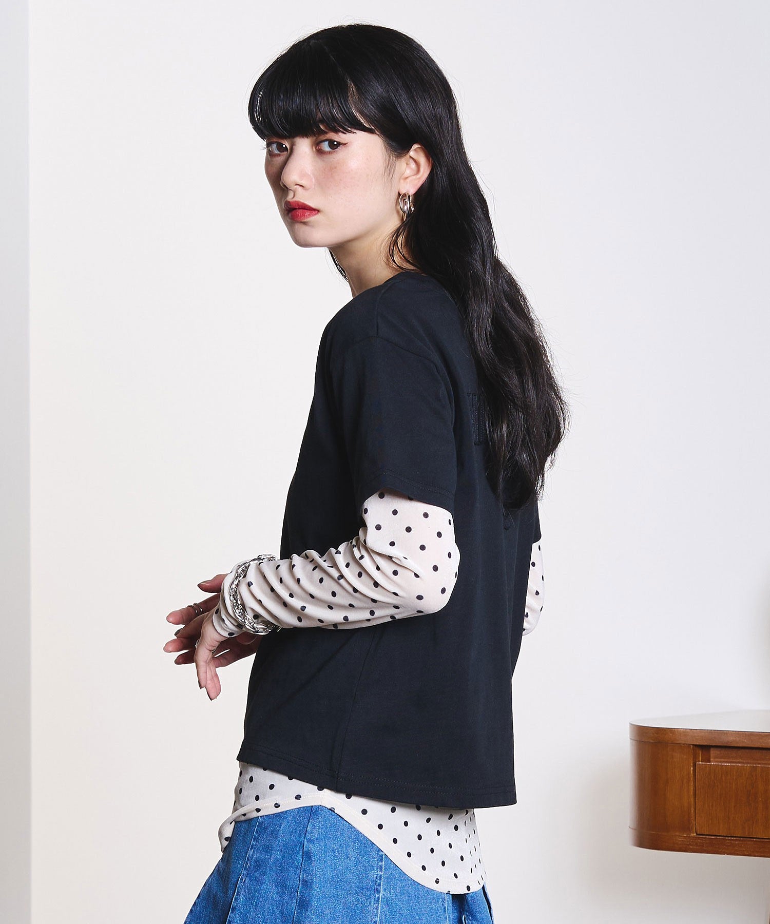 model:163cm 着用サイズ:S