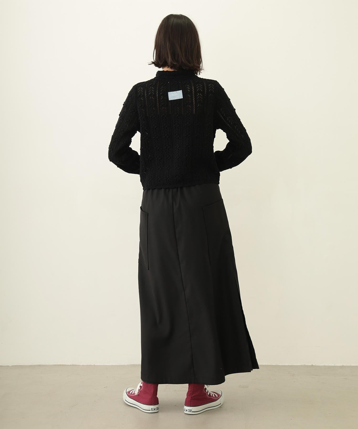 OPENWORK KNIT CARDIGAN