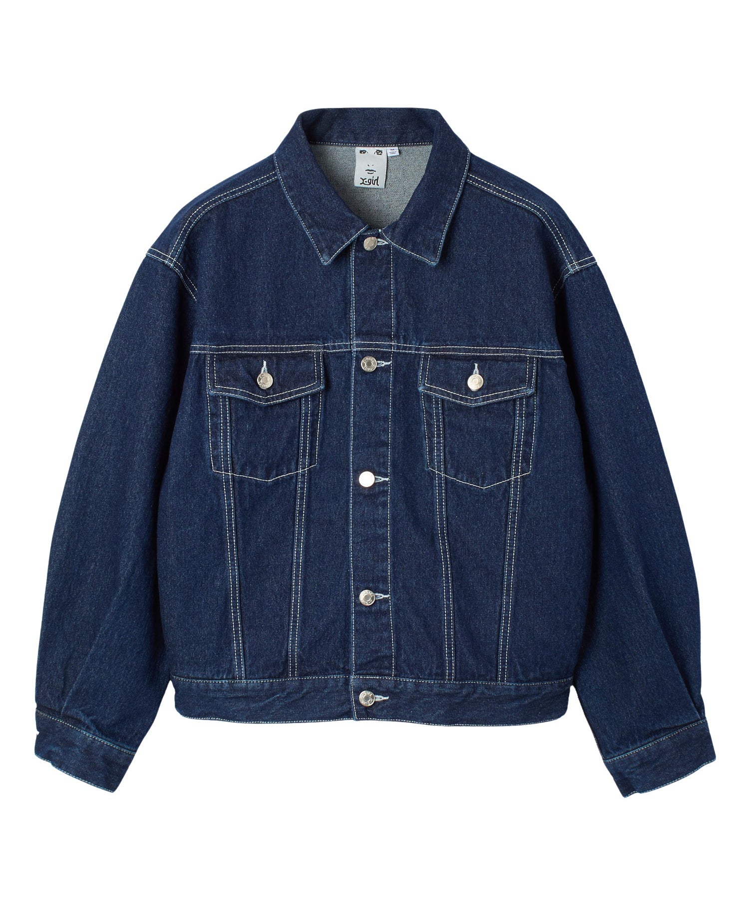 LOGO MARK STITCHED DENIM JACKET
