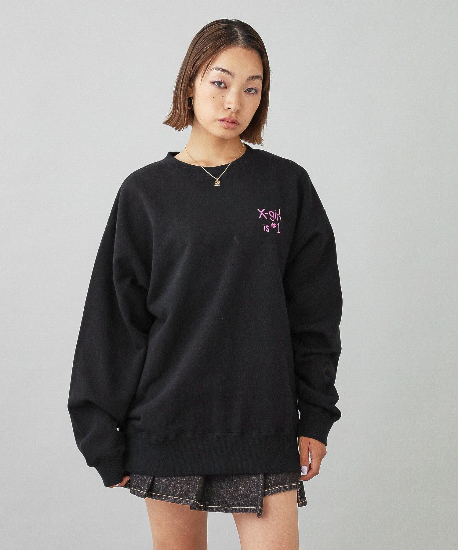 X-girl FLAG BIG SWEAT TOP