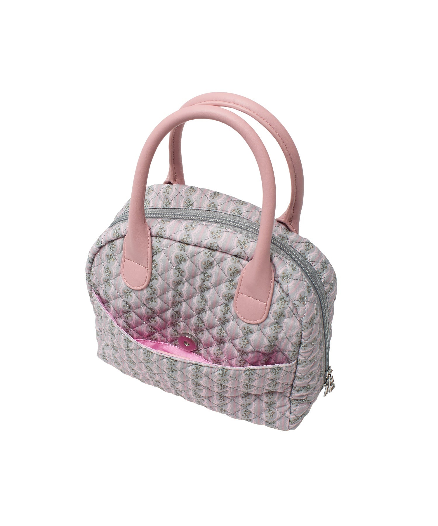 STRIPED FLOWER QUILTED BAG