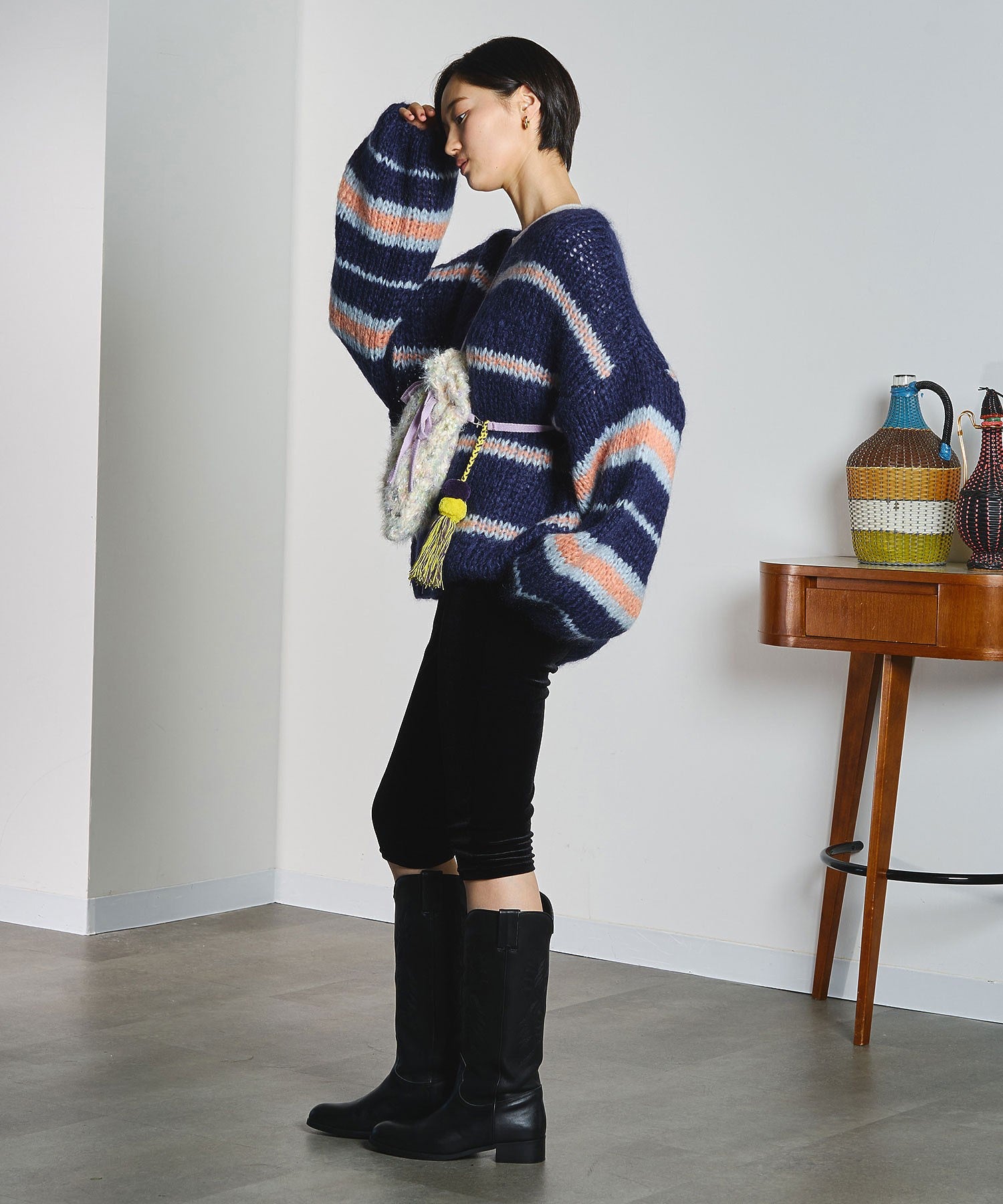 mici/MESH KNIT SHOULDER BAG