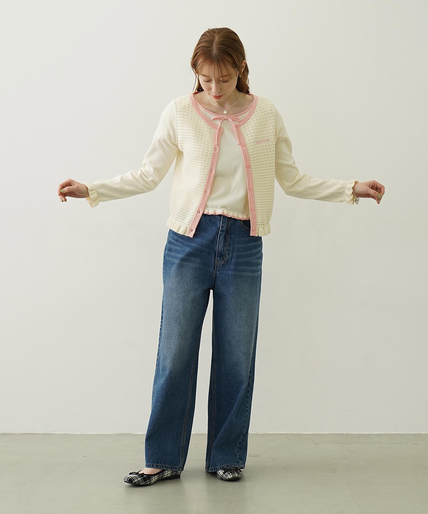 COOPER HEART WIDE DENIM PANTS