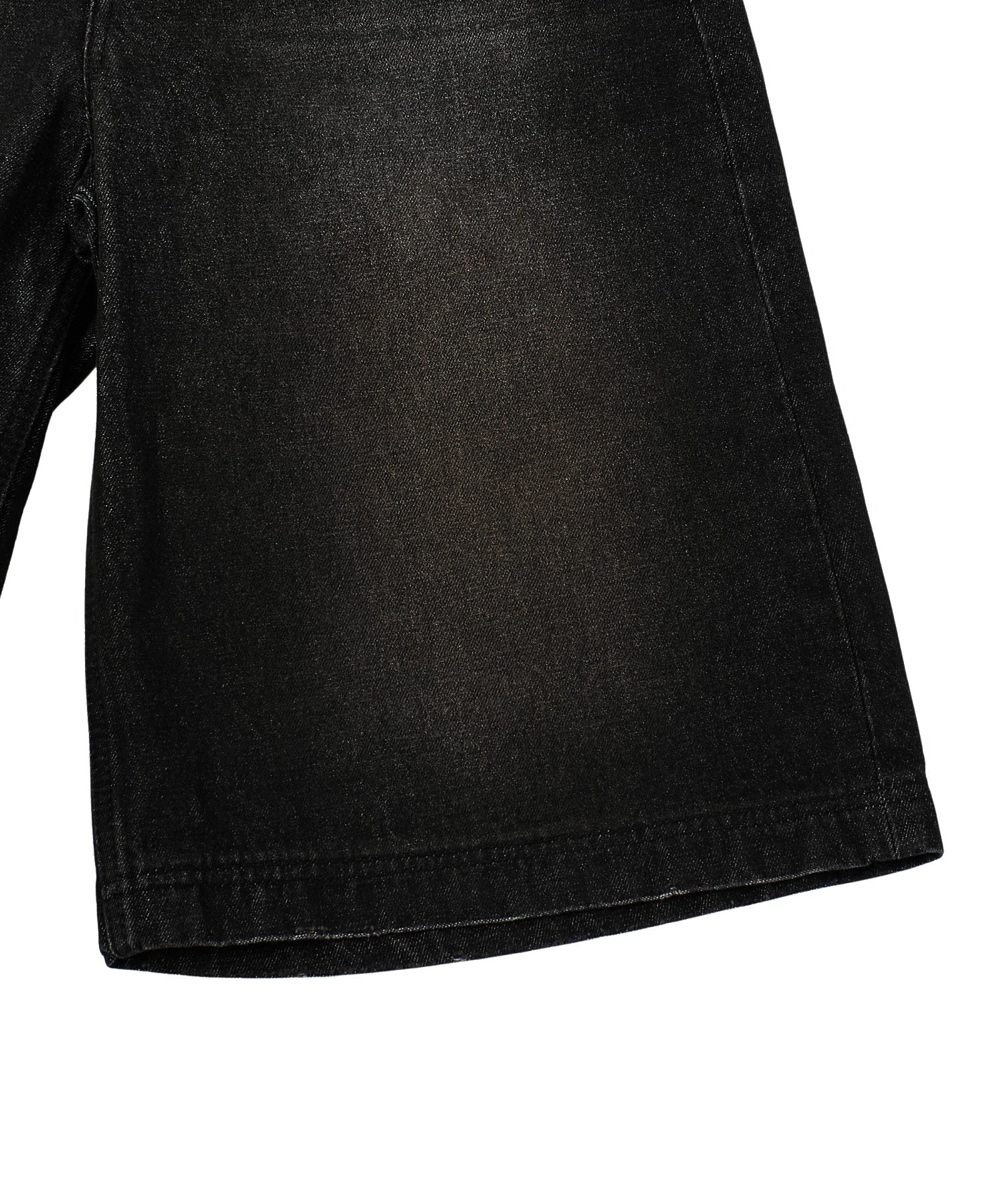 WAXED DENIM SHORTS