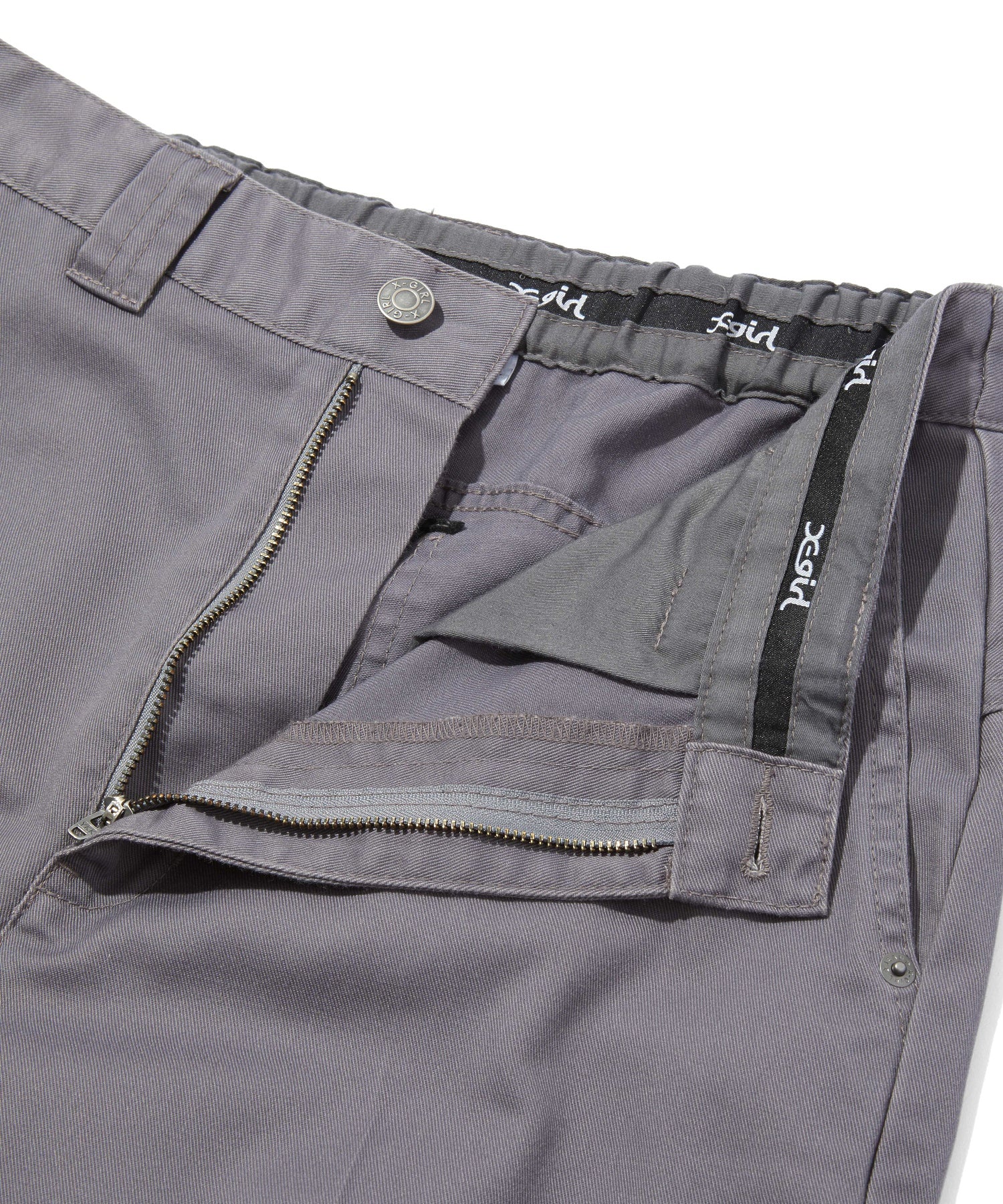 FACE LABEL FADED WIDE STRAIGHT EASY PANTS