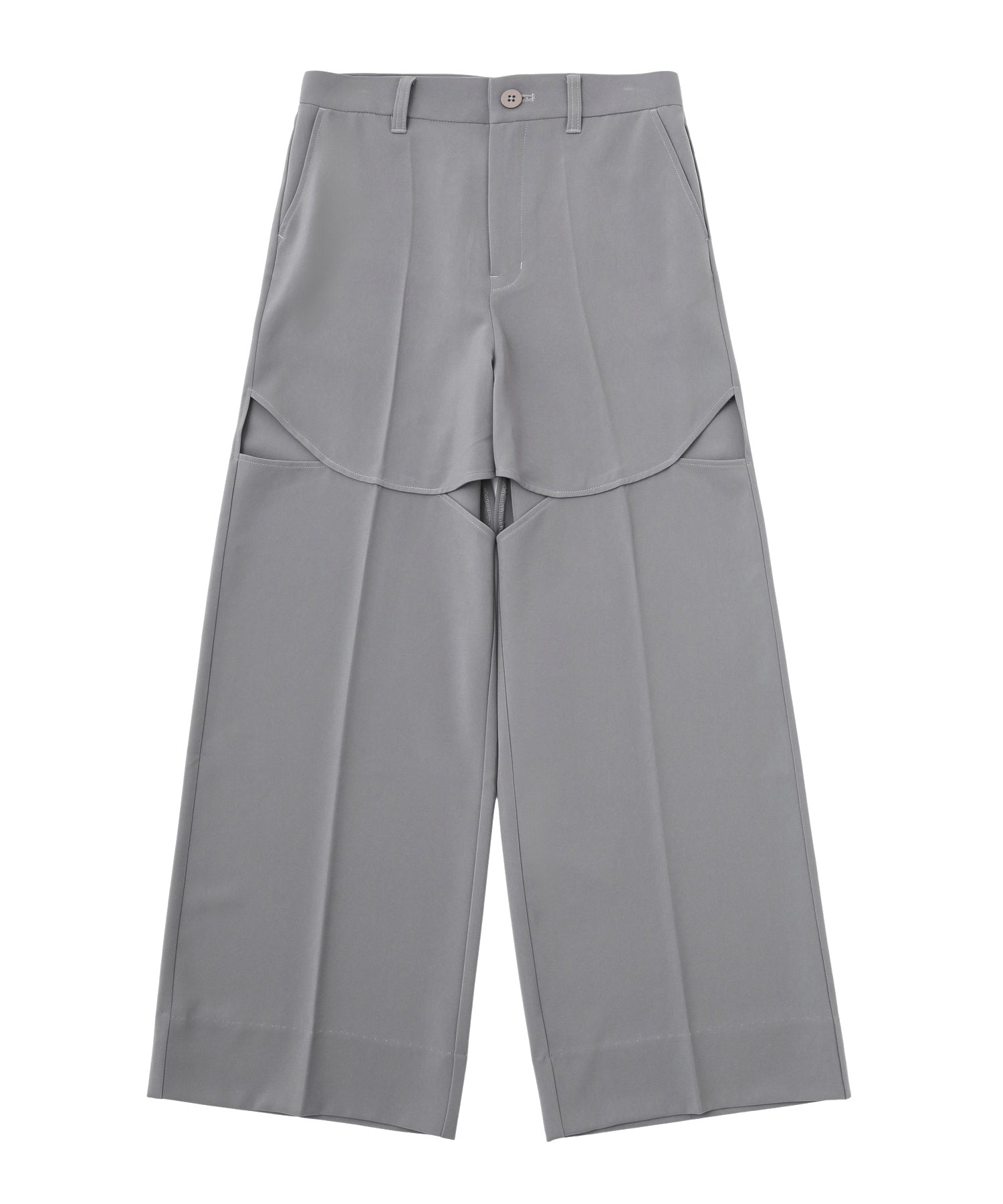 CURVED CUT PANELED PANTS