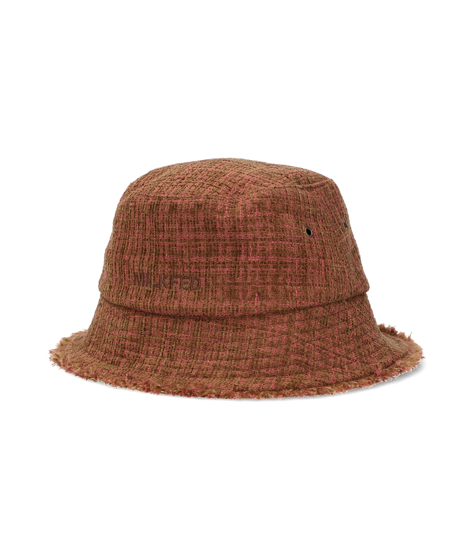 TWEED FRINGE BUCKET HAT