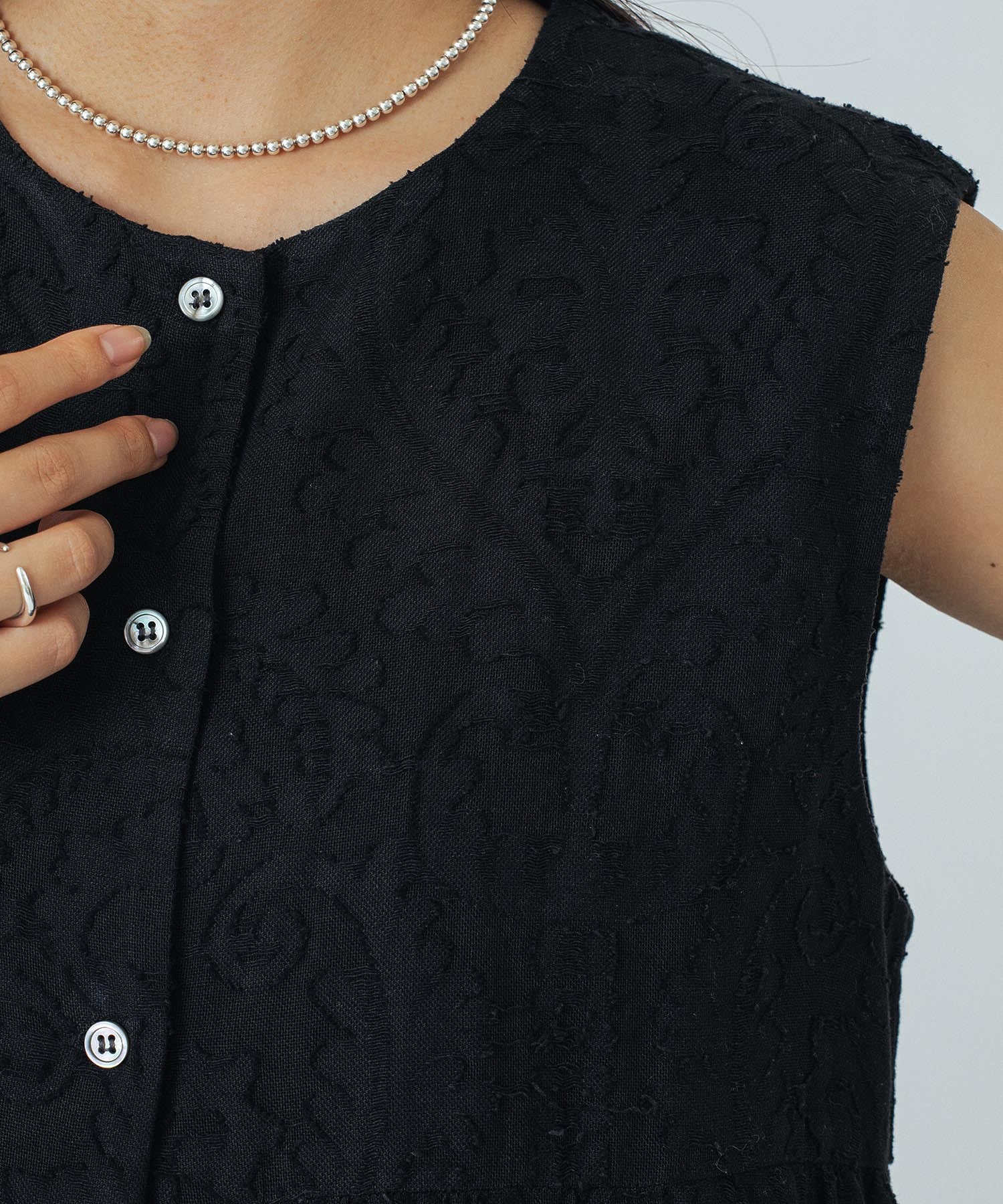 SLEEVELESS JACQUARD COMBINAISON
