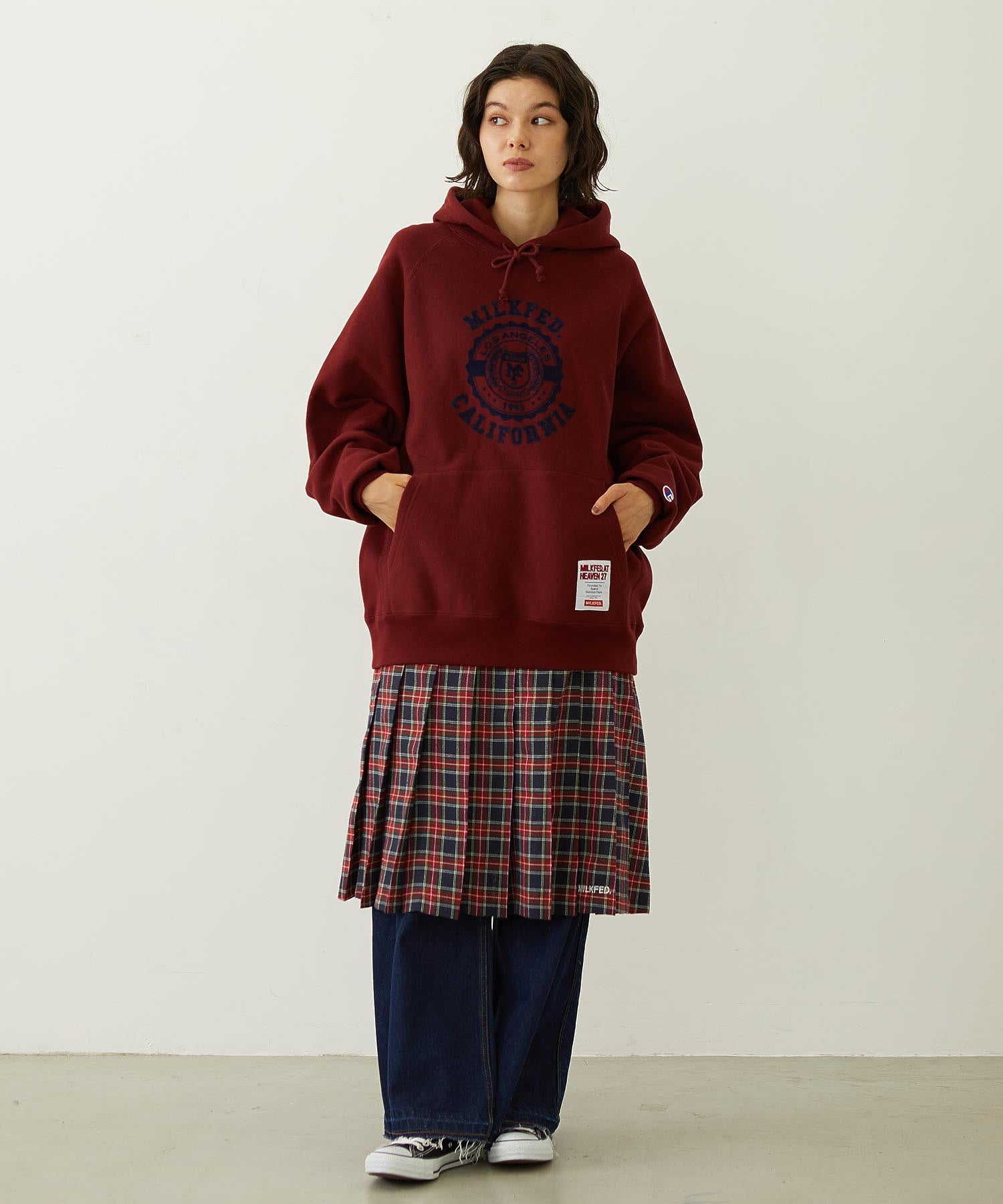 MILKFED. × CHAMPION COLLEGE LOGO SWEAT HOODIE