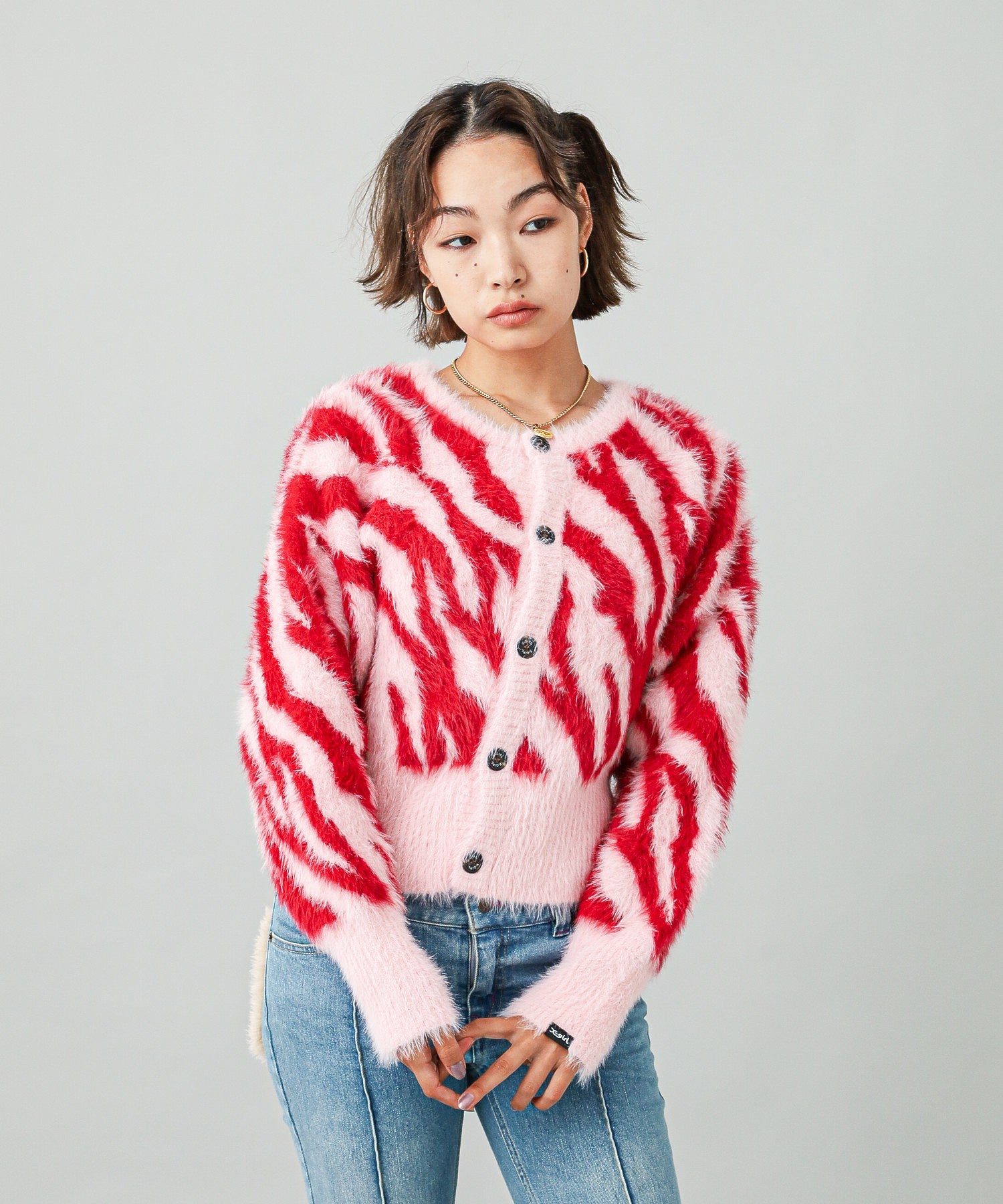 ZEBRA 2WAY KNIT CARDIGAN