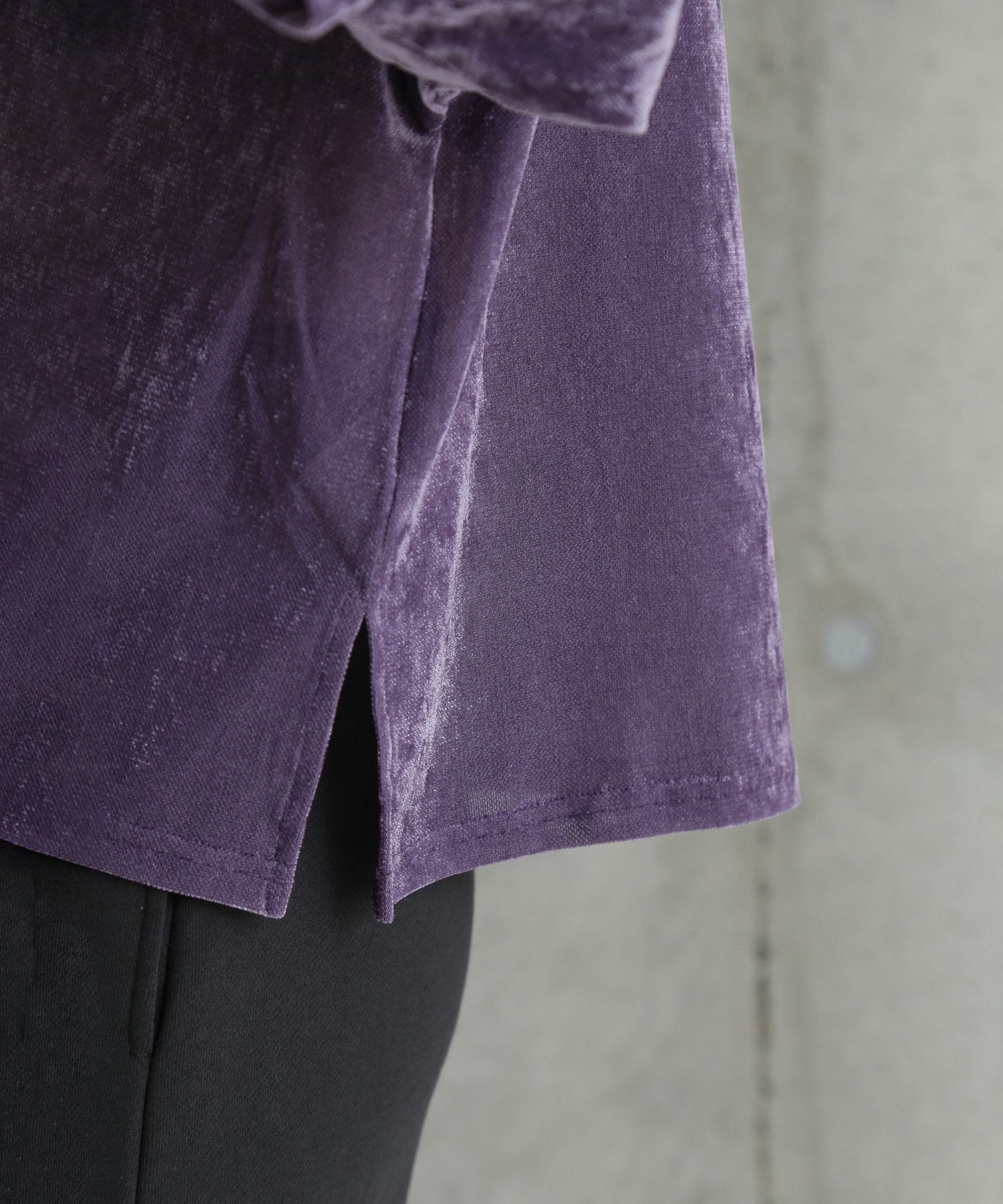 CHIGNON/ベロアメッシュTシャツ