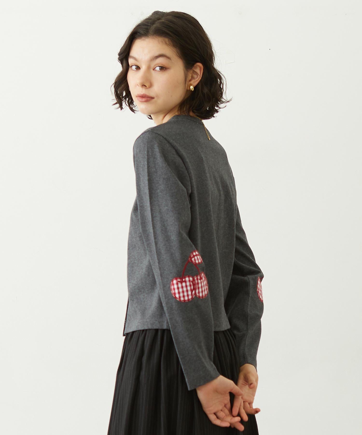 CHERRY ELBOW CARDIGAN