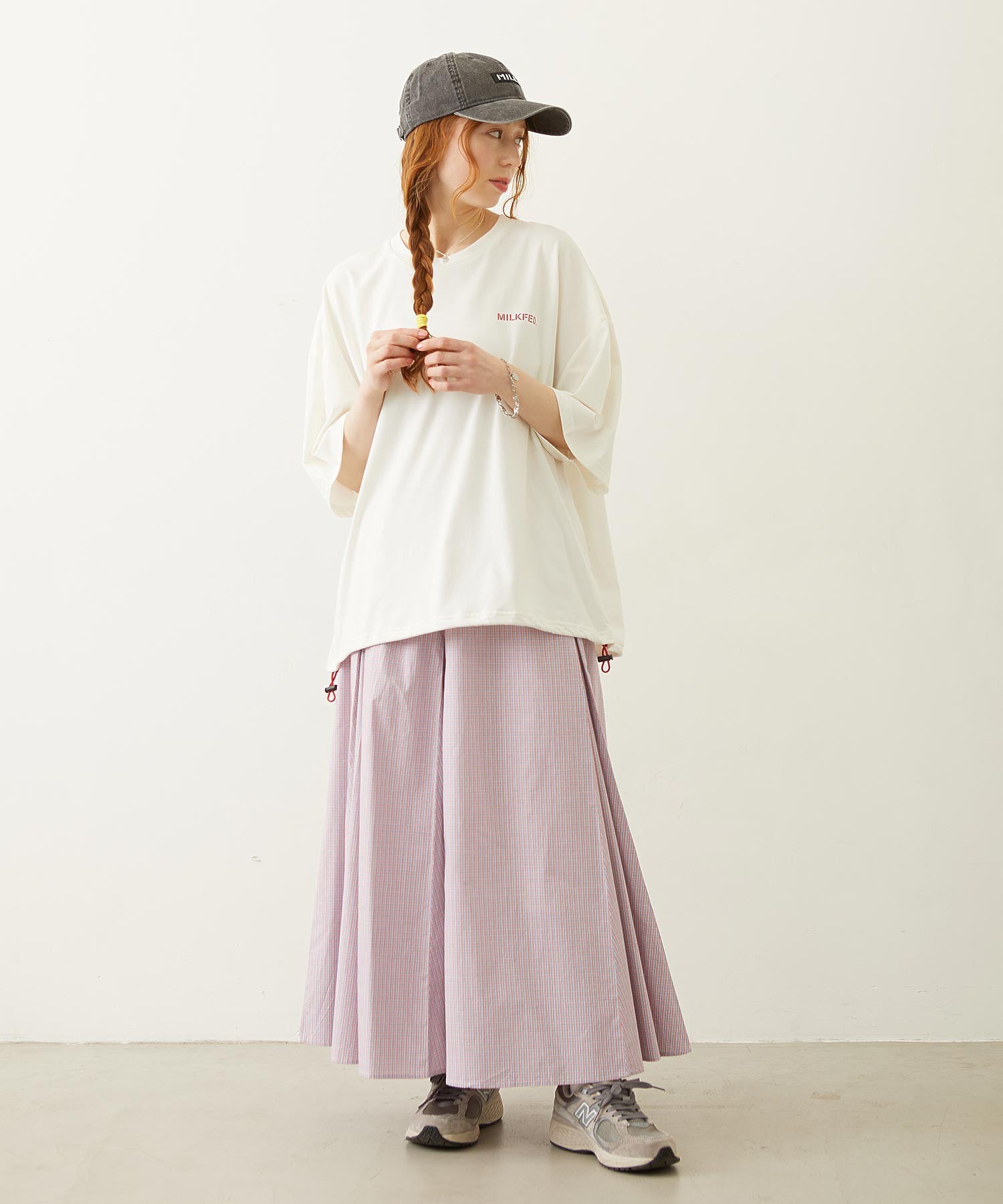 PLAID PATTERN LONG SKIRT