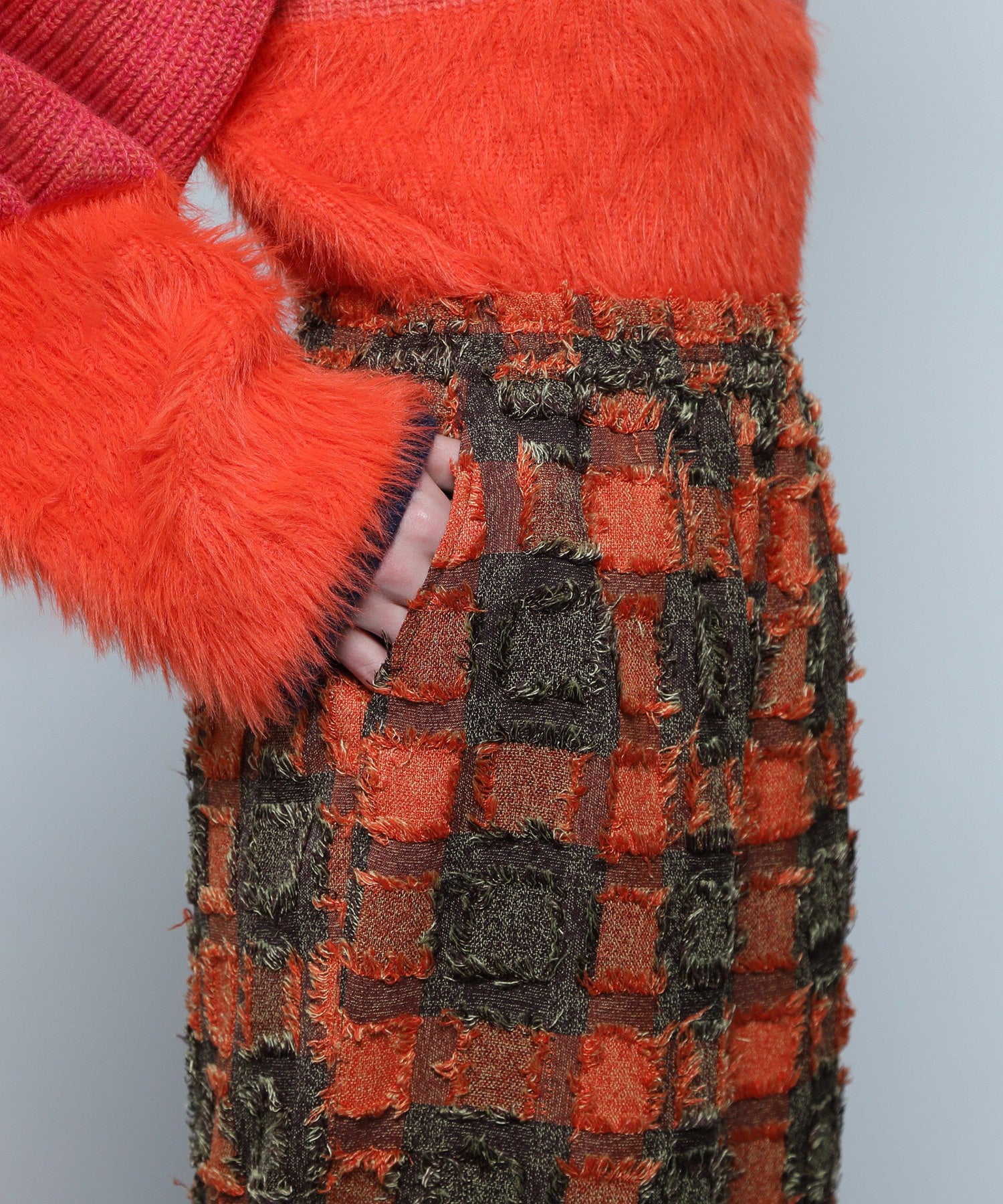 チェックイージーパンツ