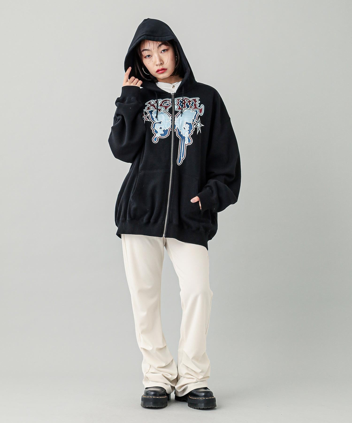 BUTTERFLY ZIP UP HOODIE