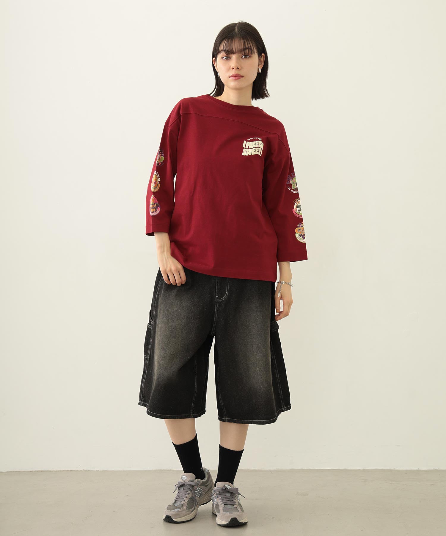 70S LOGO THREE QUARTER SLEEVE TOP