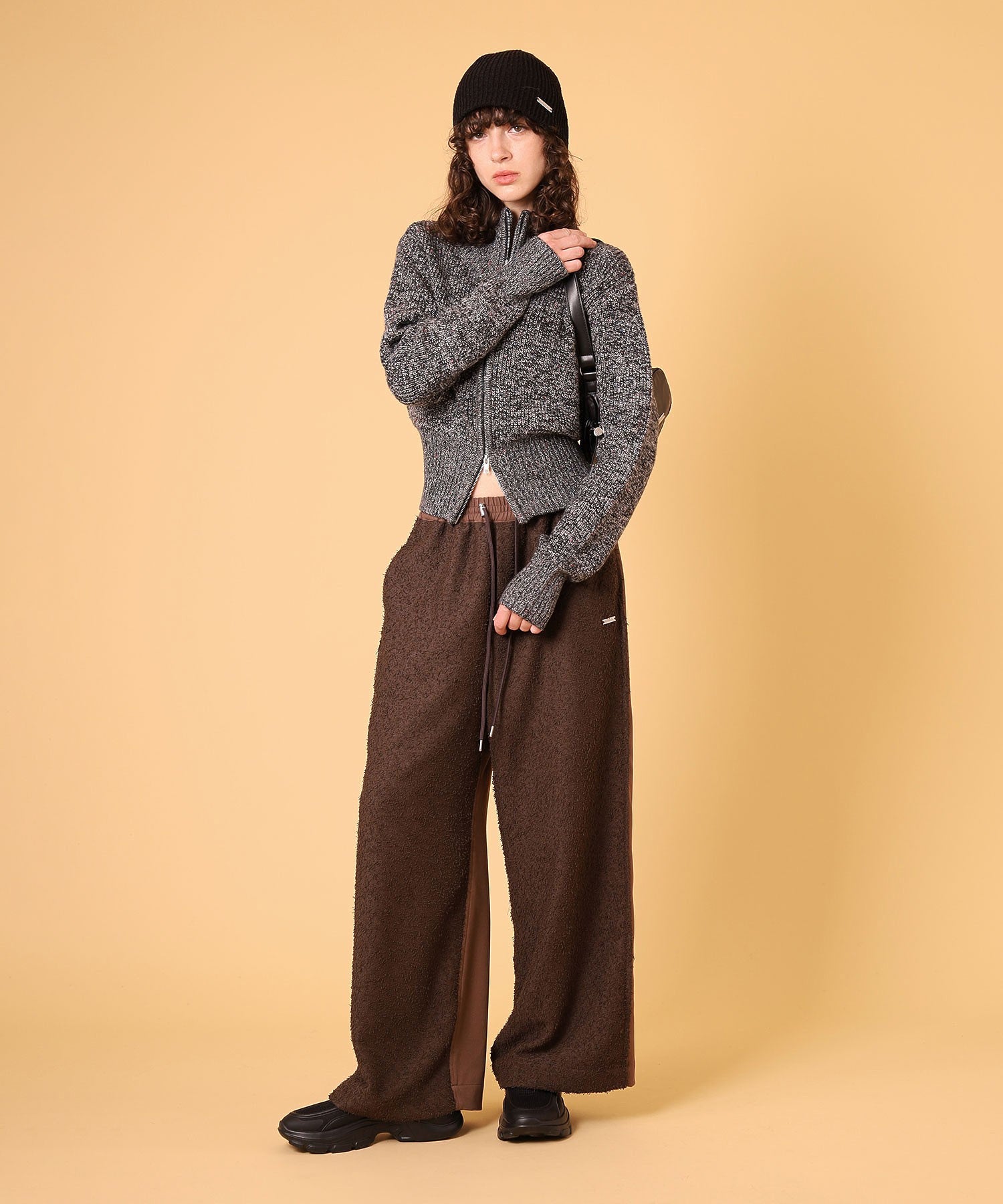 ネップジップアップセーター