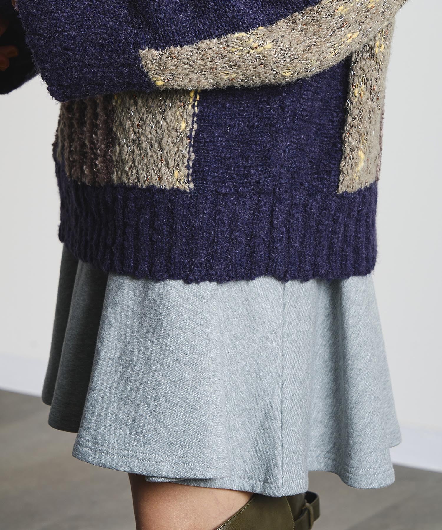 FRENCH TERRY RUFFLE DRESS
