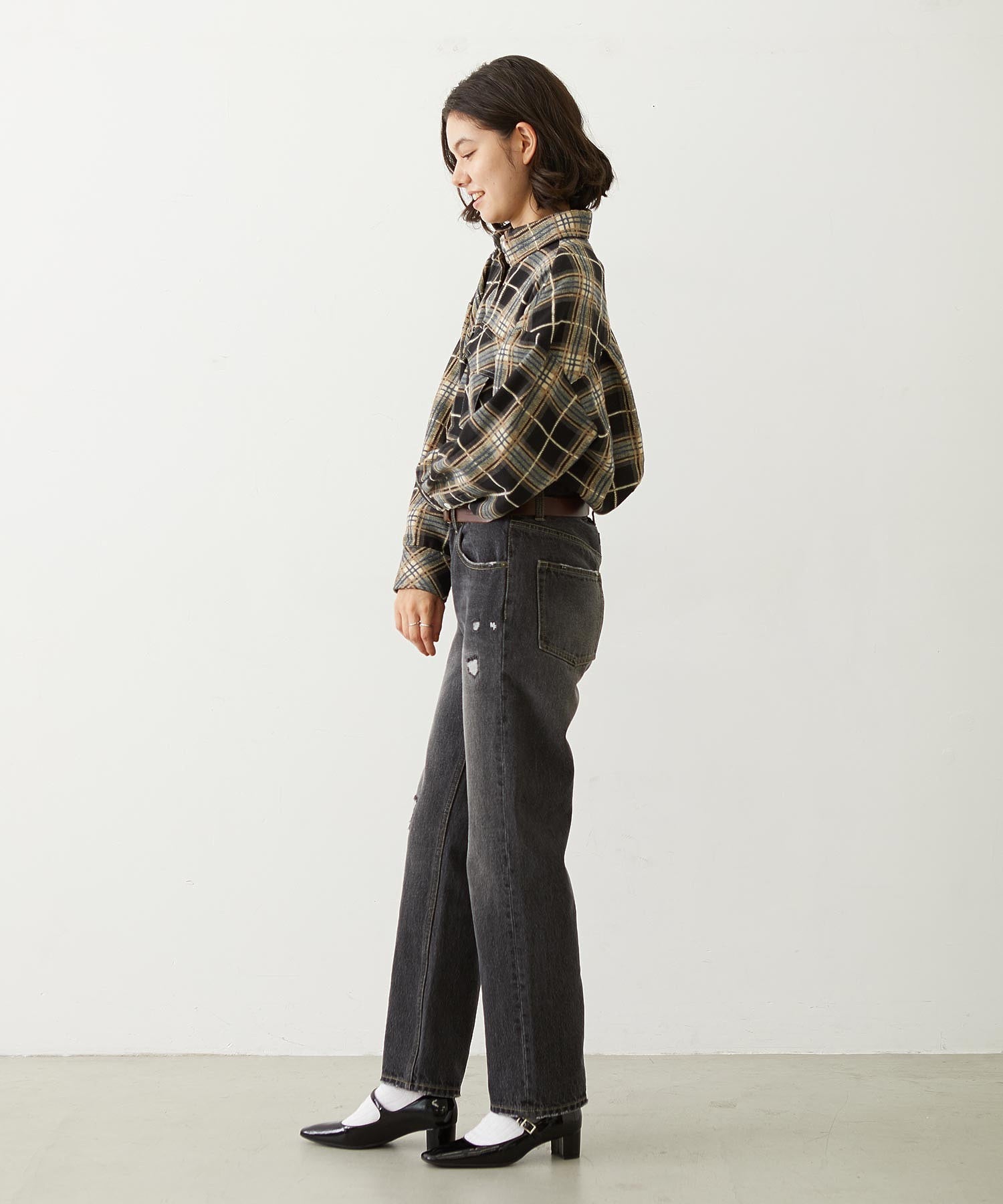 LOGO PLAID SHIRT