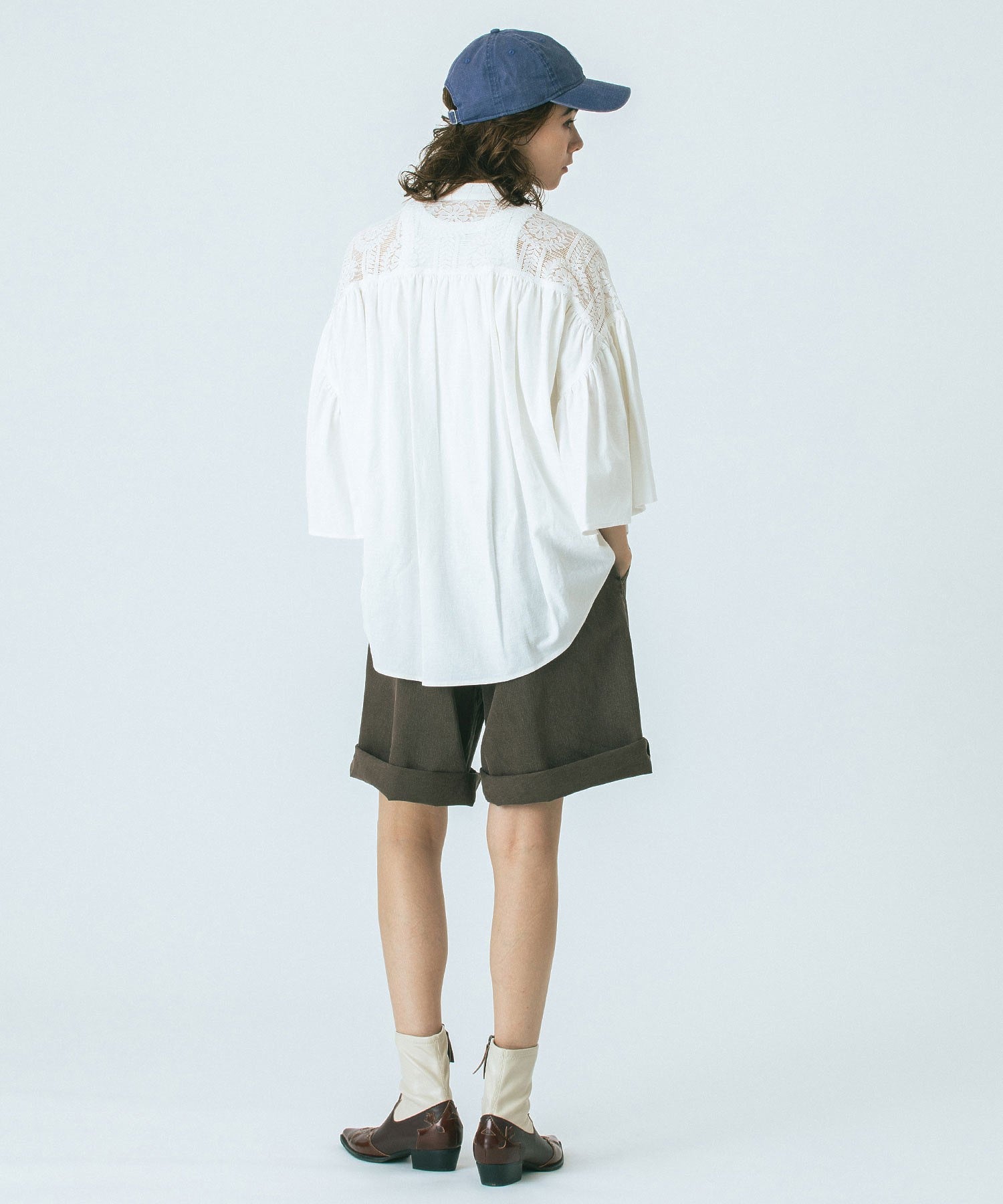 CREOLME/TUCK HALF PANTS