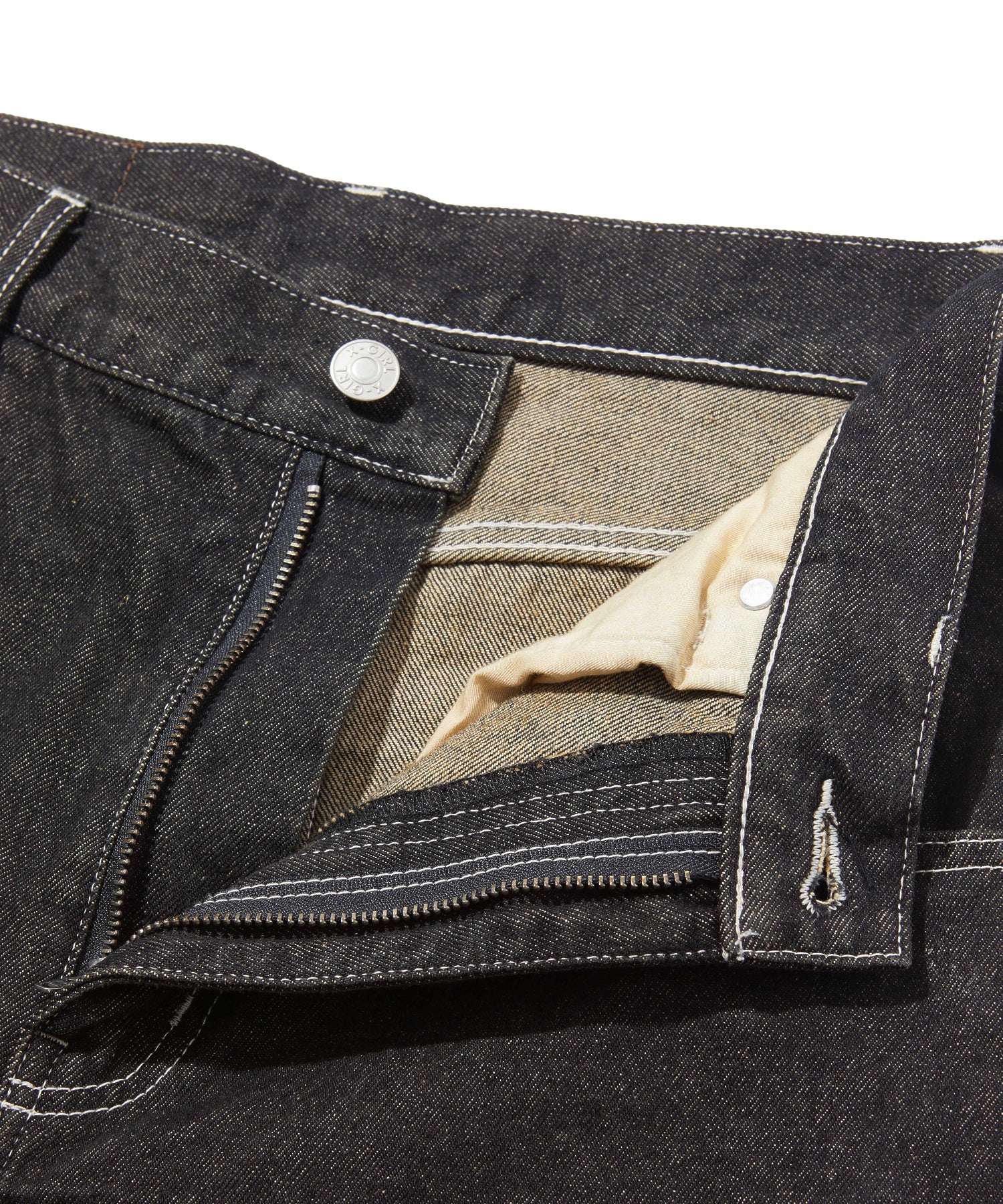 LOOP WITH BUCKLE WIDE LEG DENIM PANTS