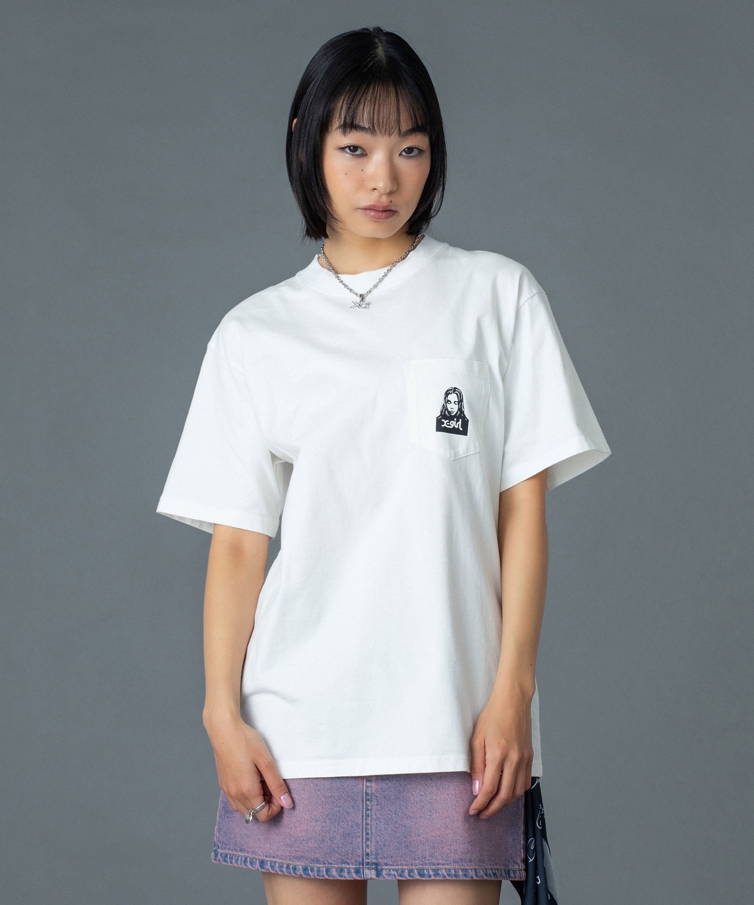 FACE AND WORDS POCKET S/S TEE