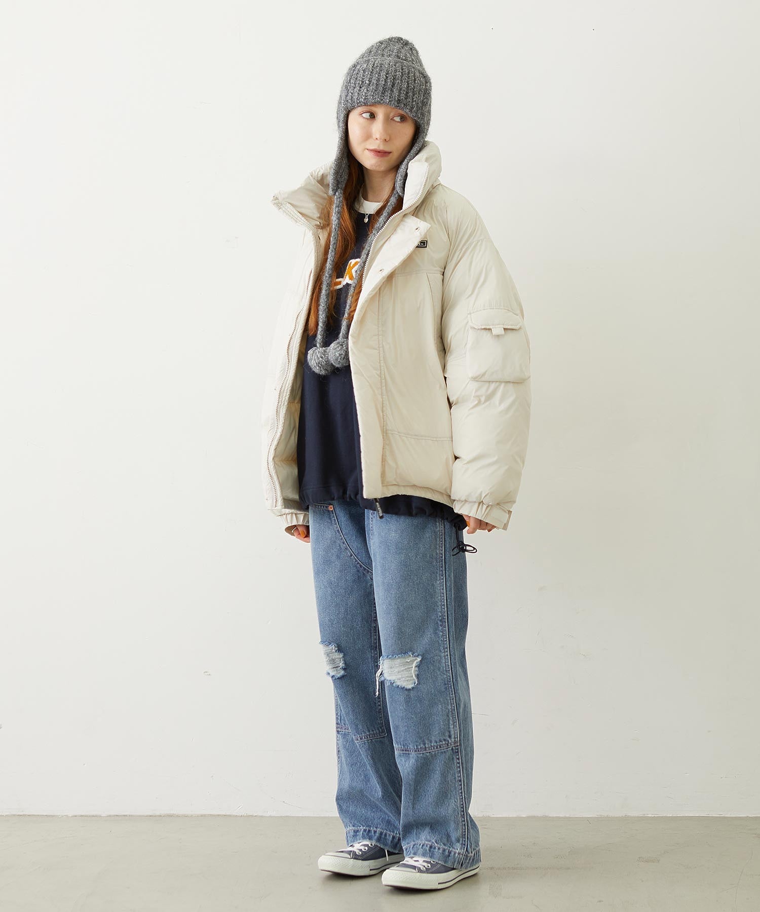 EAR FLAP KNIT CAP