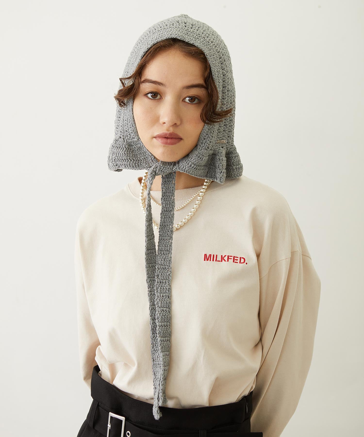 FRILL KNIT BONNET