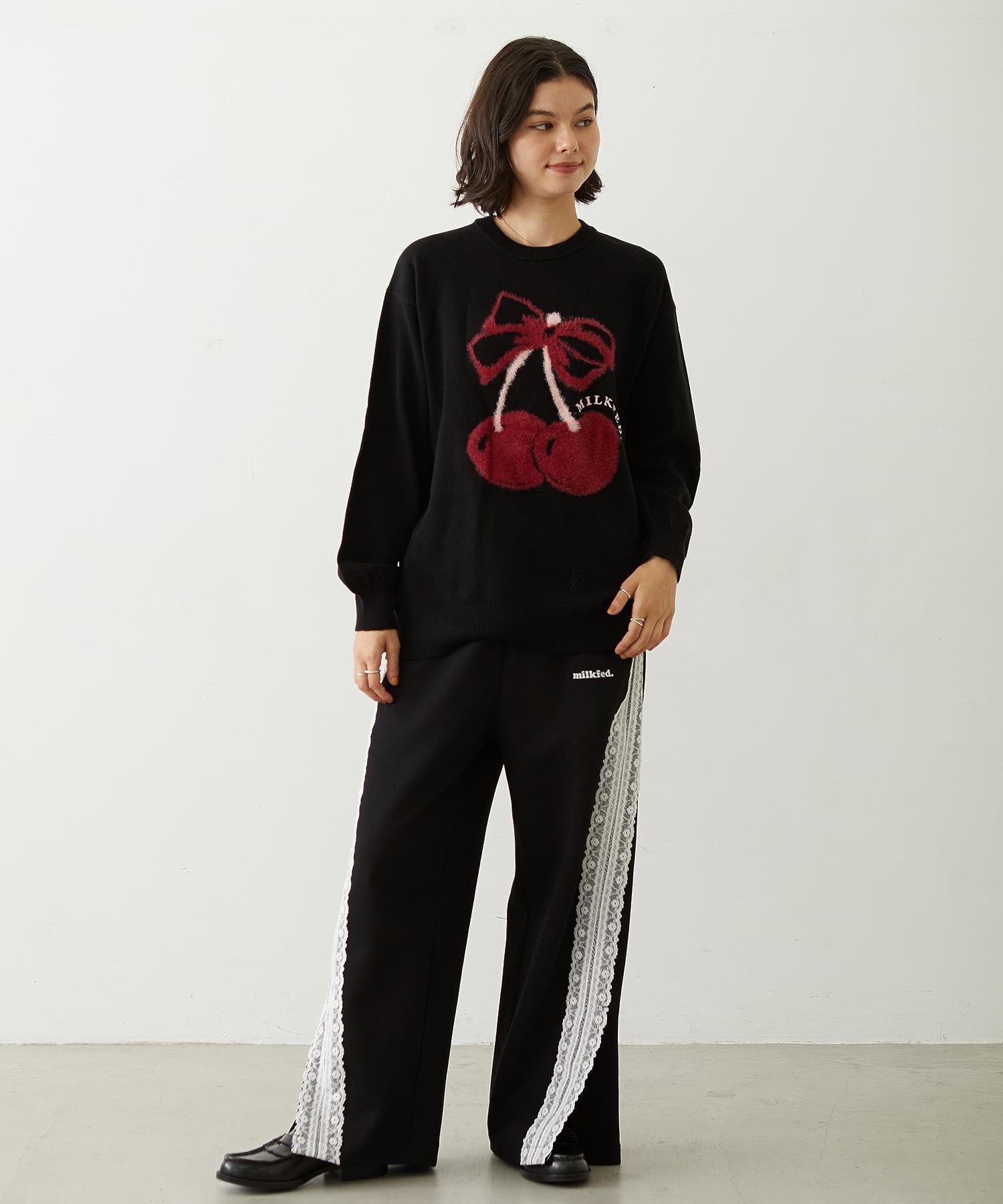 CHERRY LOGO KNIT TOP