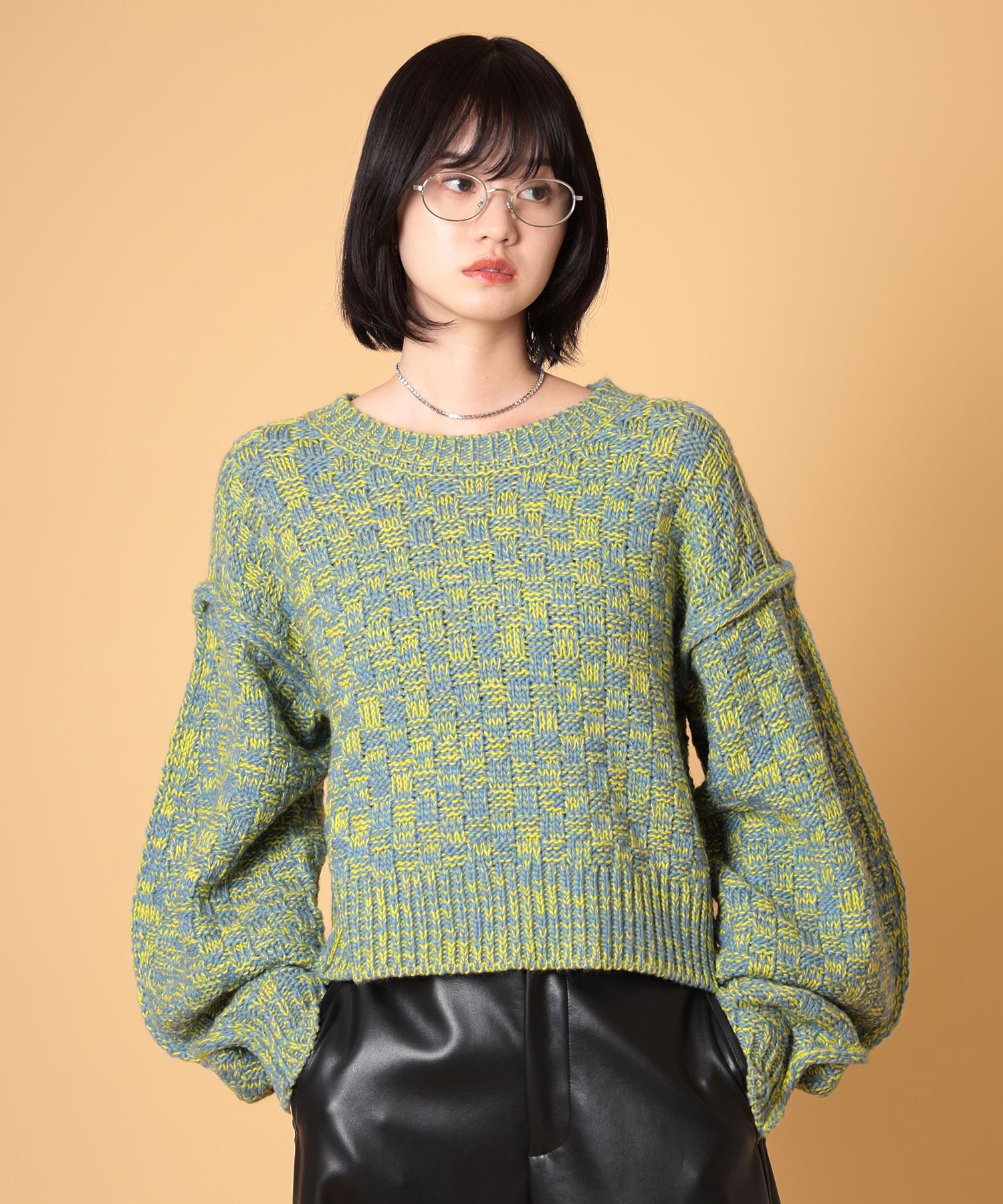 ミックスニットプルオーバー