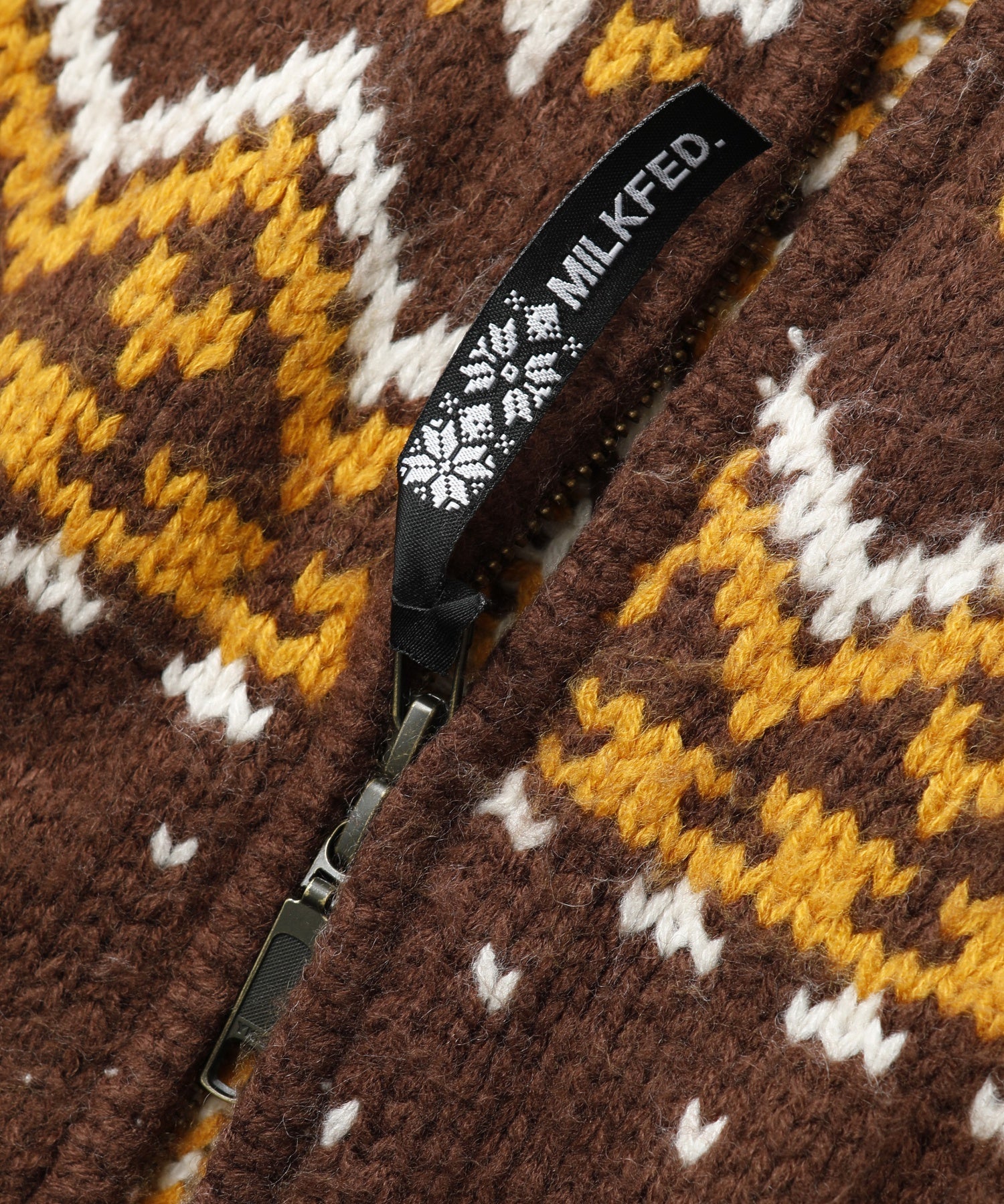 SNOW PATTERN COWICHAN KNIT JACKET