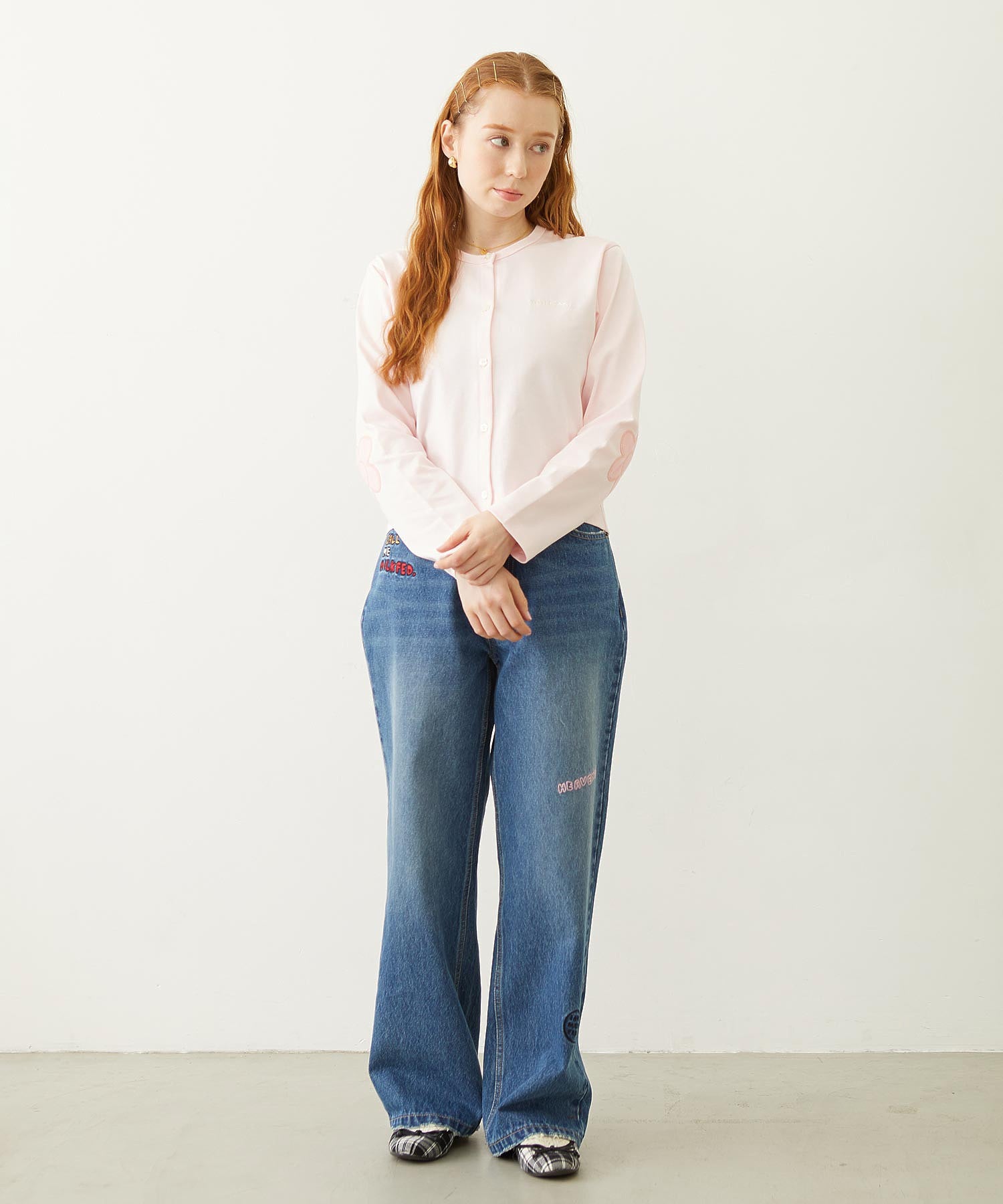 FLOWER ELBOW CARDIGAN