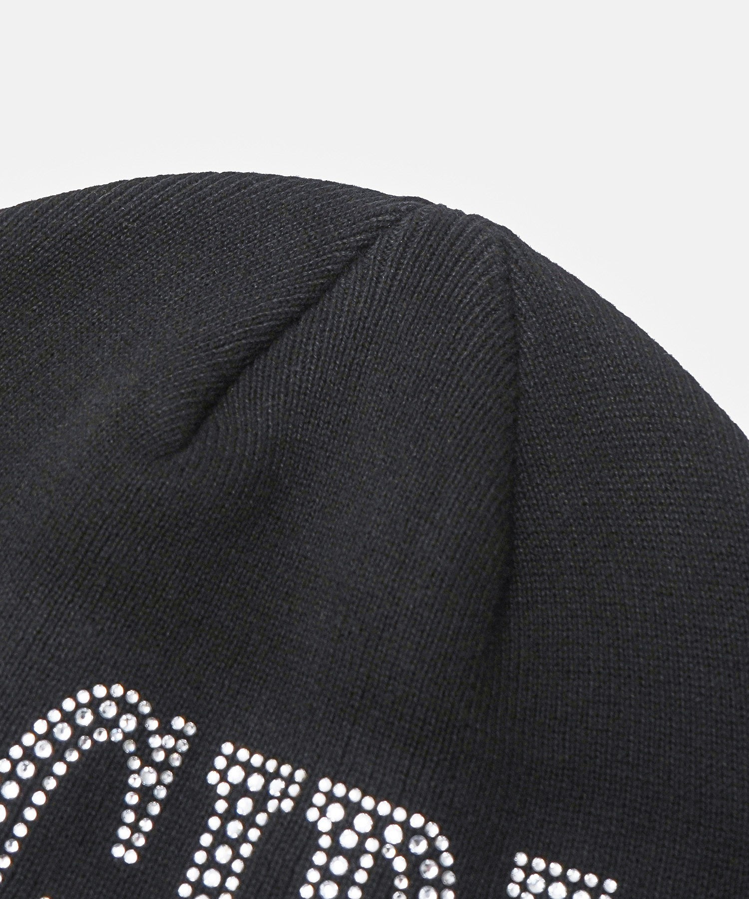 RHINESTONE ROMAN TYPE LOGO BEANIE