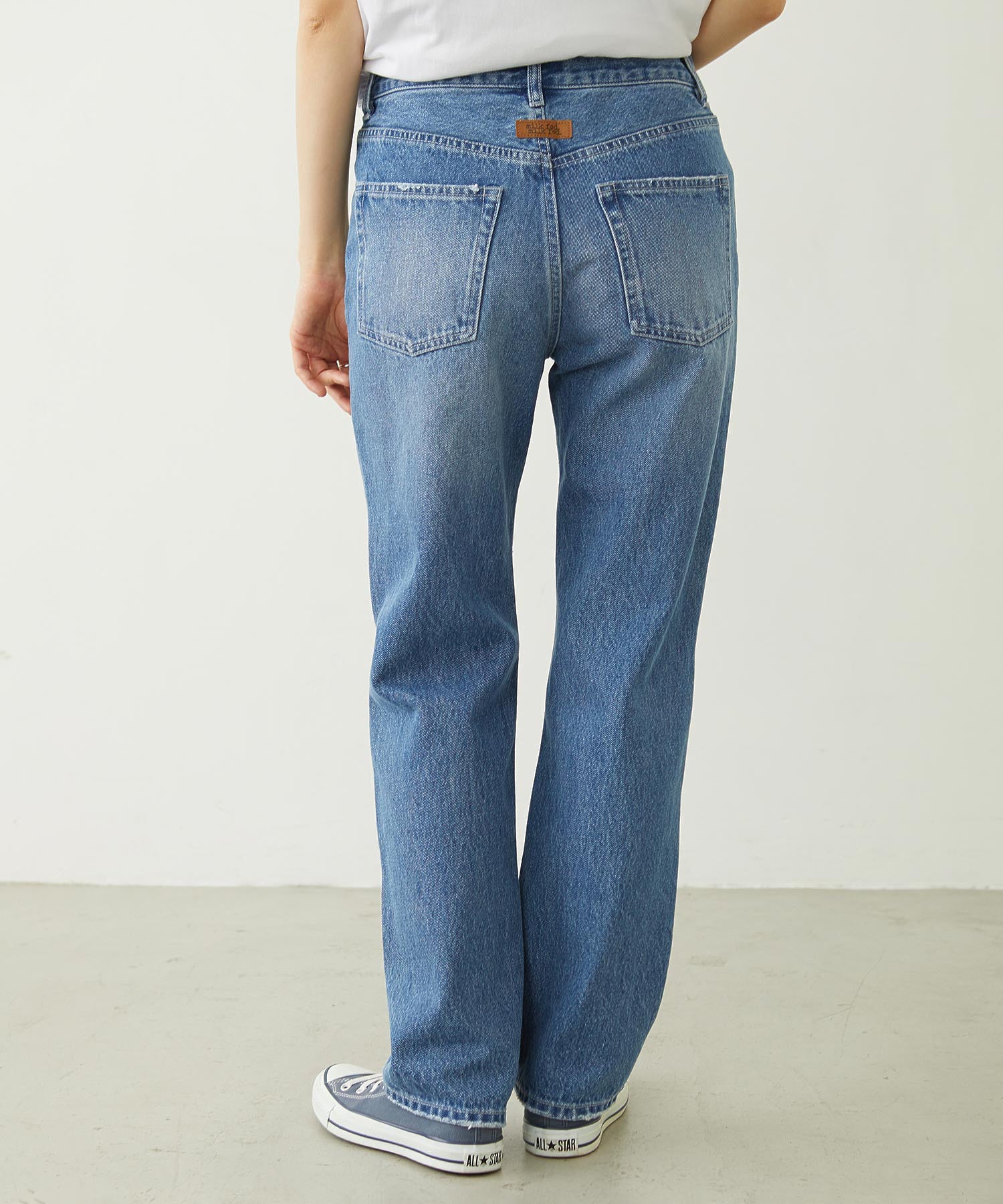 REPAIR DETAIL DENIM PANTS